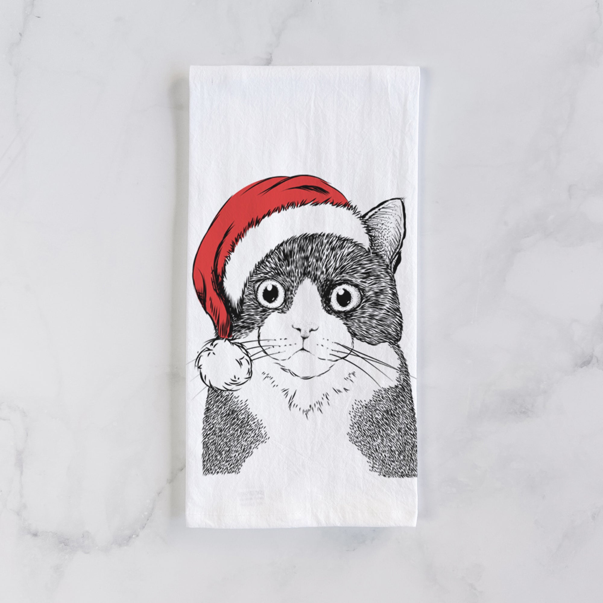 Tux the Tuxedo Cat Tea Towel