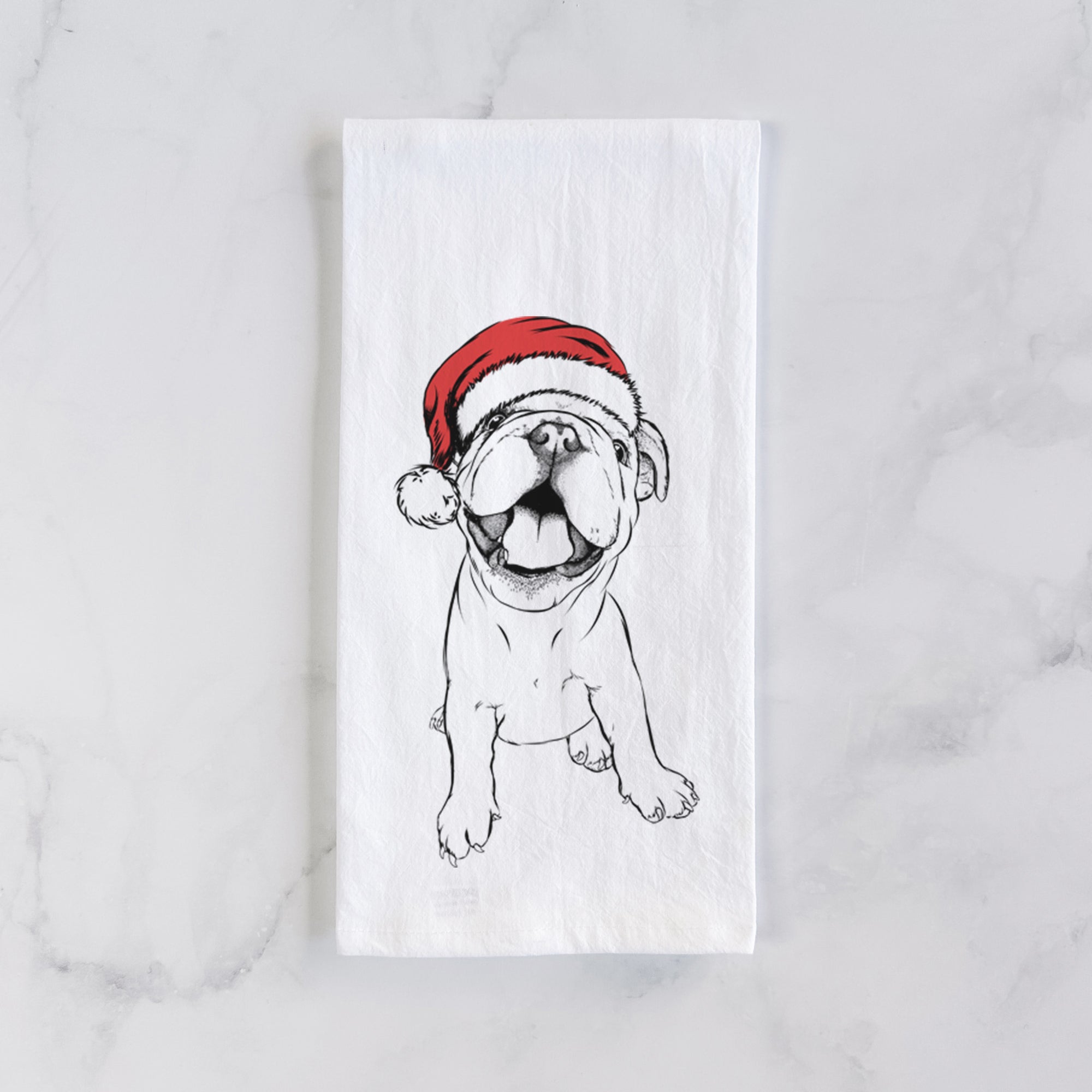 Tyke the English Bulldog Tea Towel