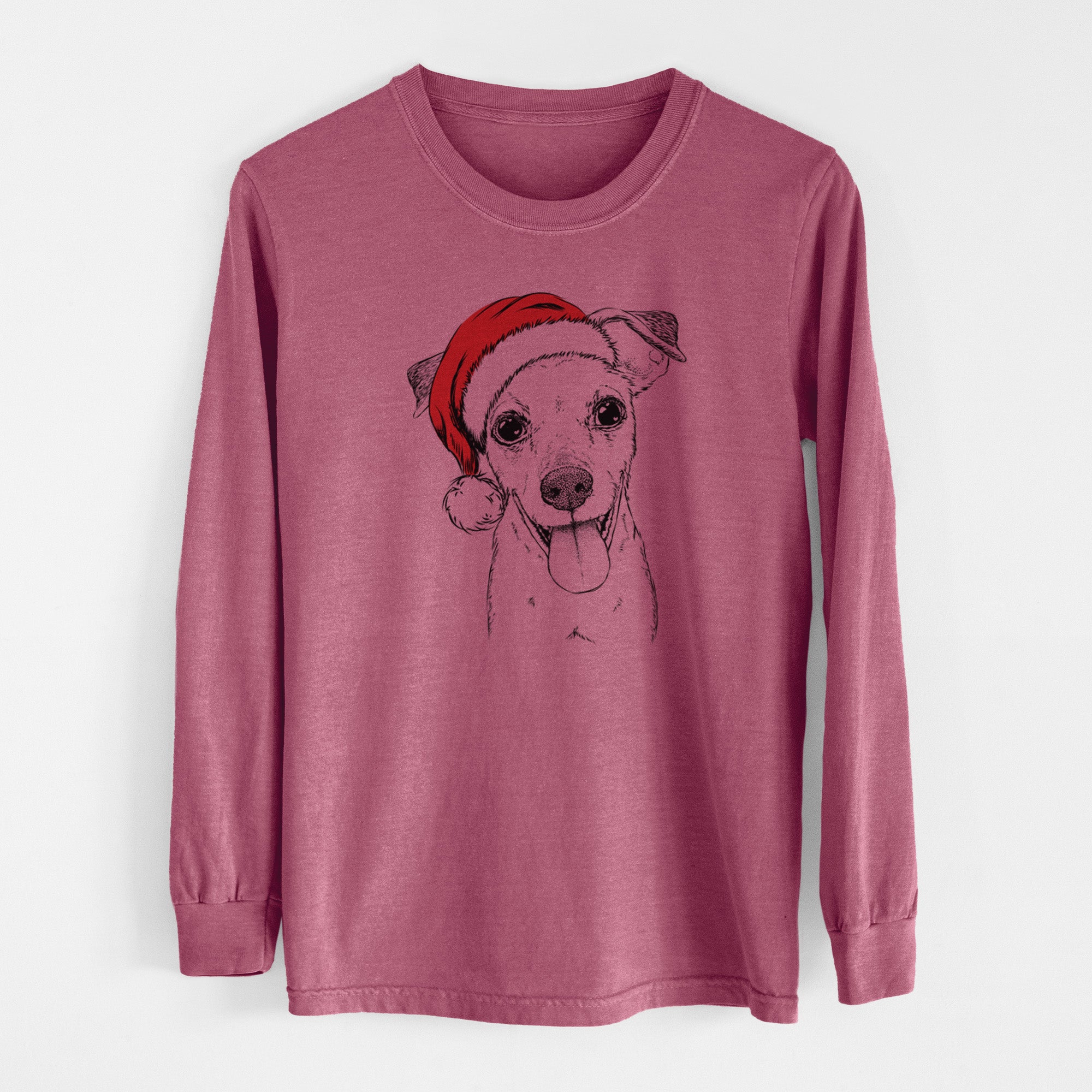Santa Tyler the Mixed Breed - Men's Heavyweight 100% Cotton Long Sleeve