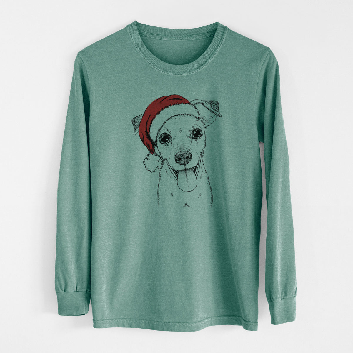 Santa Tyler the Mixed Breed - Men's Heavyweight 100% Cotton Long Sleeve