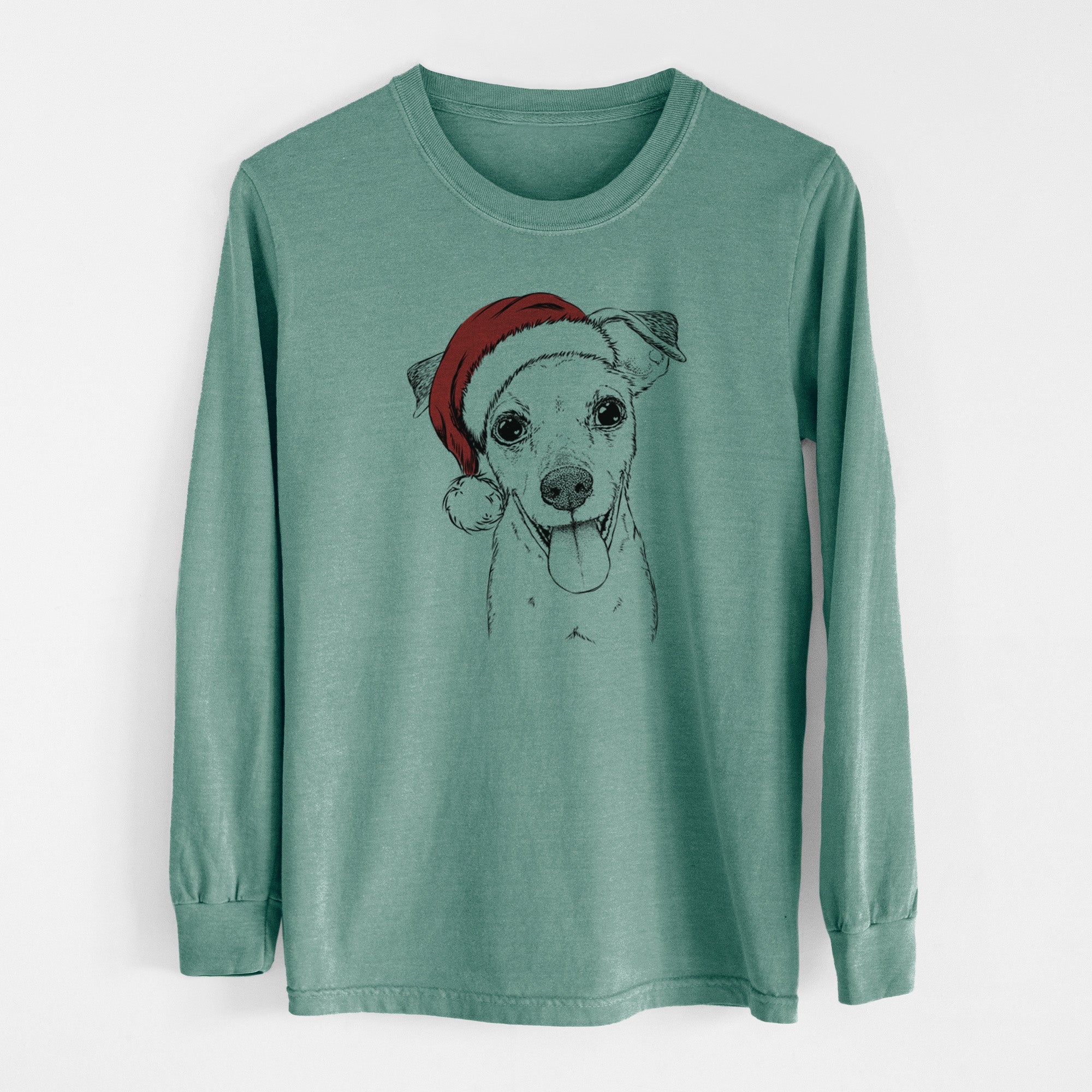 Santa Tyler the Mixed Breed - Men's Heavyweight 100% Cotton Long Sleeve