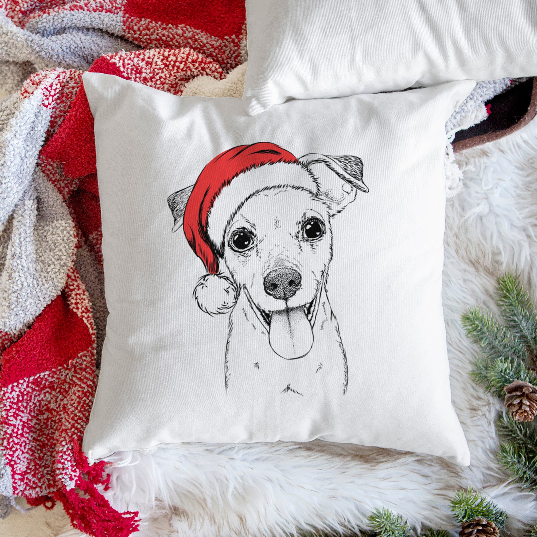 Tyler the Mixed Breed - Throw Pillow Cover