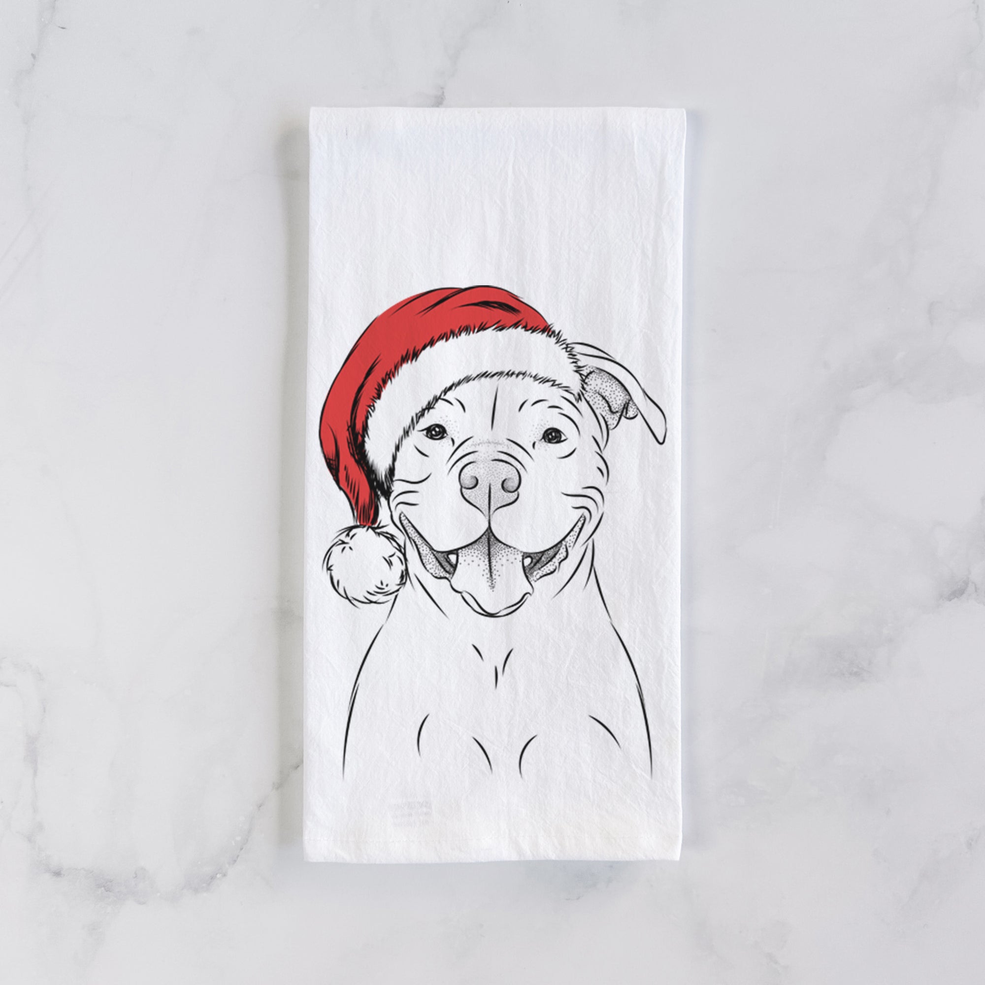 Tyson the American Bulldog Tea Towel