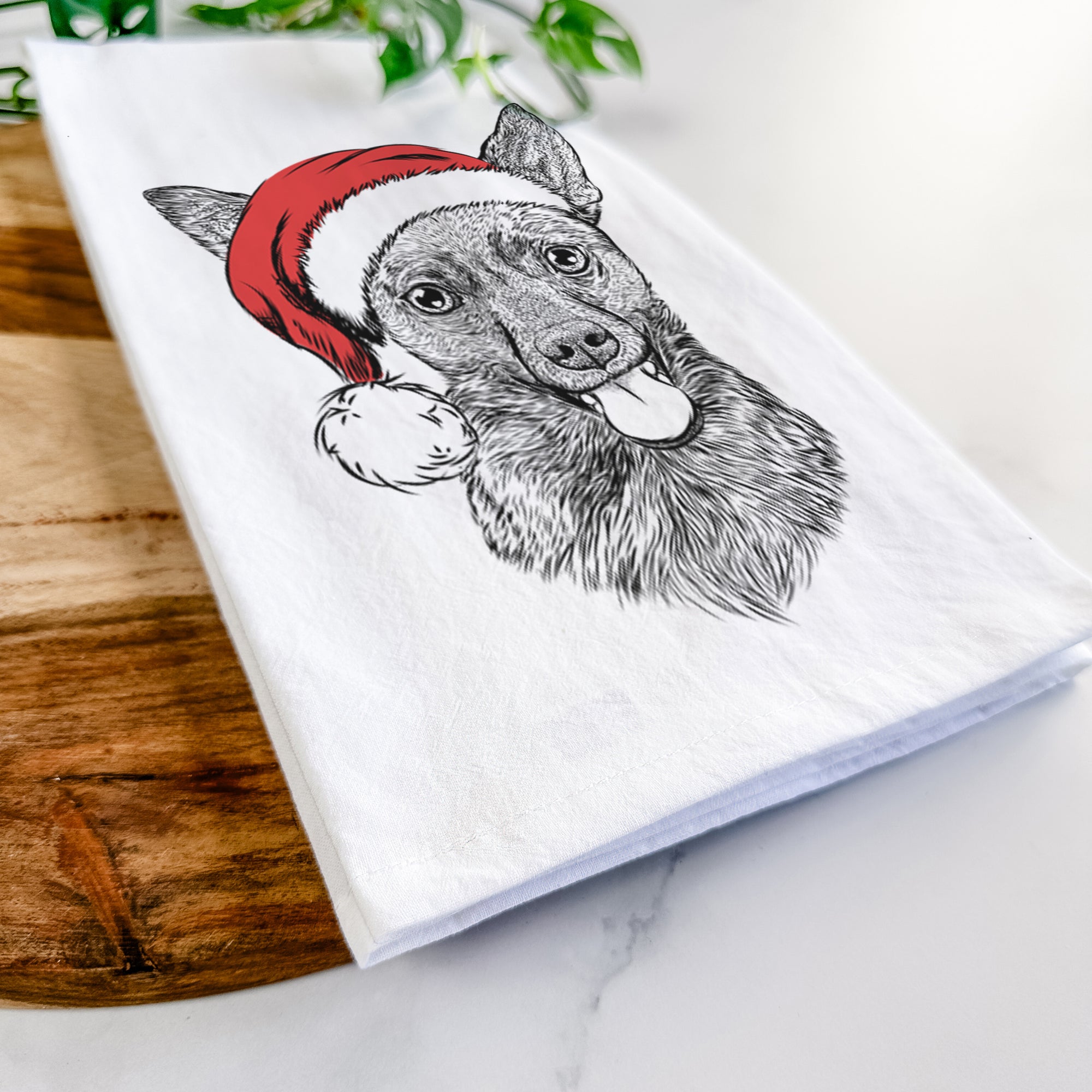 Ursa the Mixed Breed Tea Towel