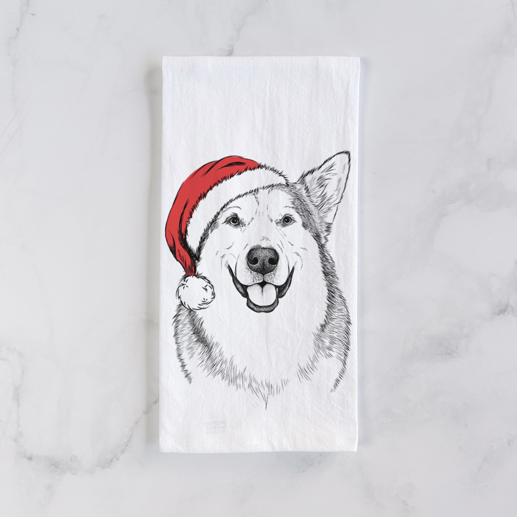 Vader the Alaskan Malamute Tea Towel