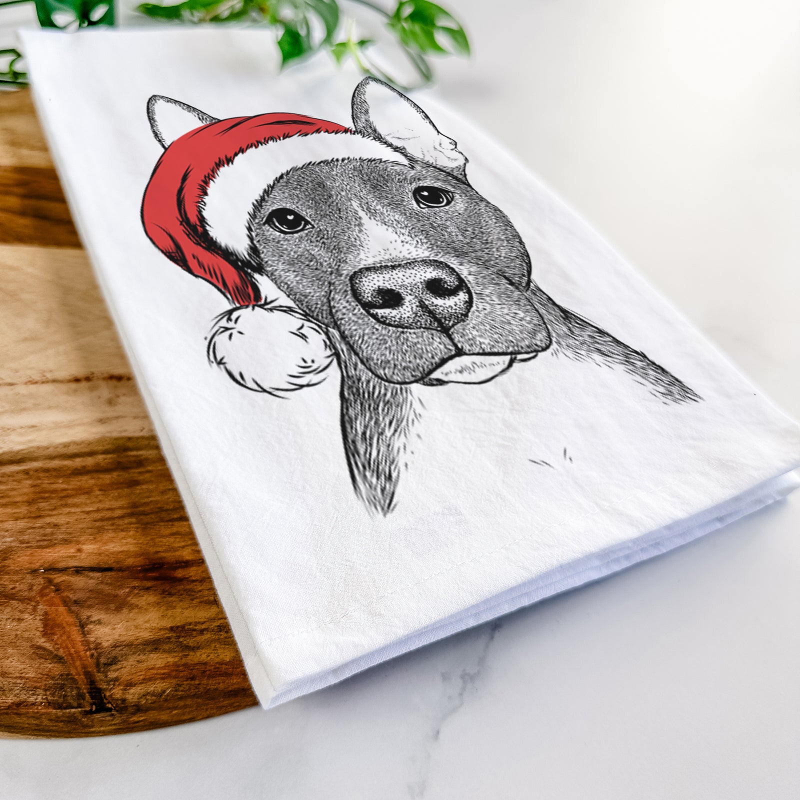Violet the Pitbull Tea Towel