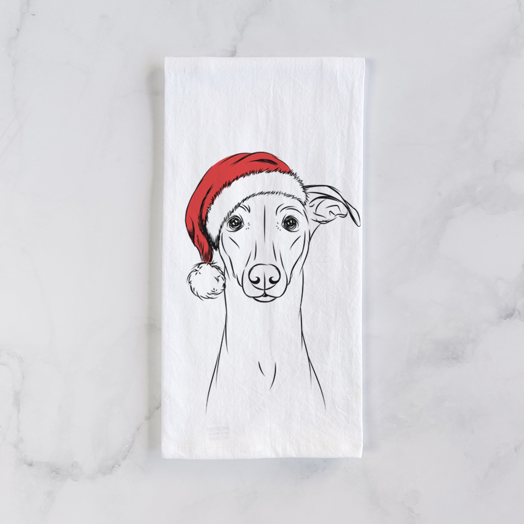 Wallace the Whippet Tea Towel