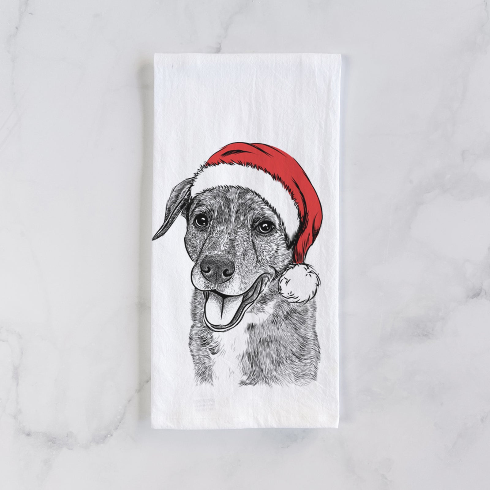 Wally the Mixed Breed Tea Towel