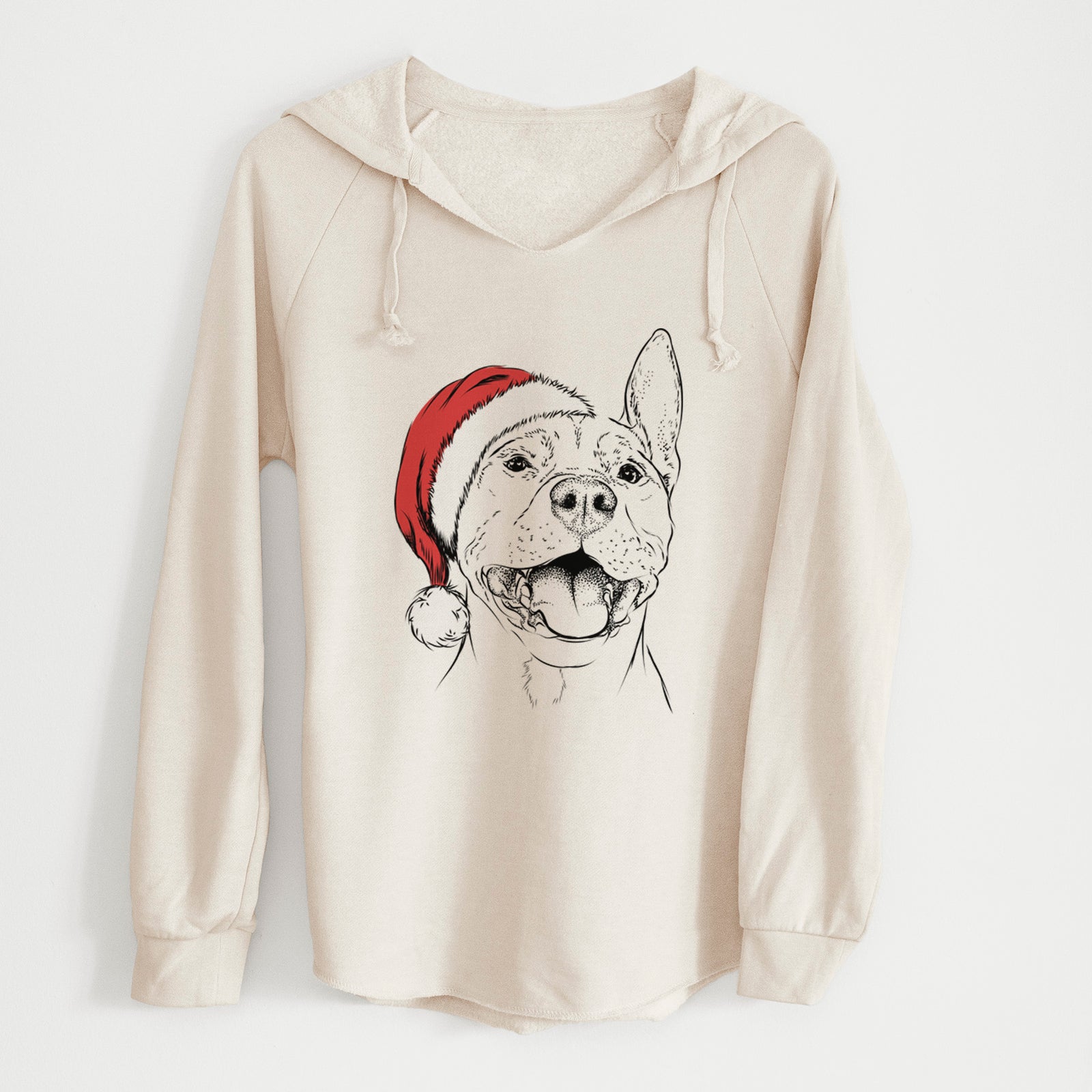 Santa Wally the Pitbull - Cali Wave Hooded Sweatshirt