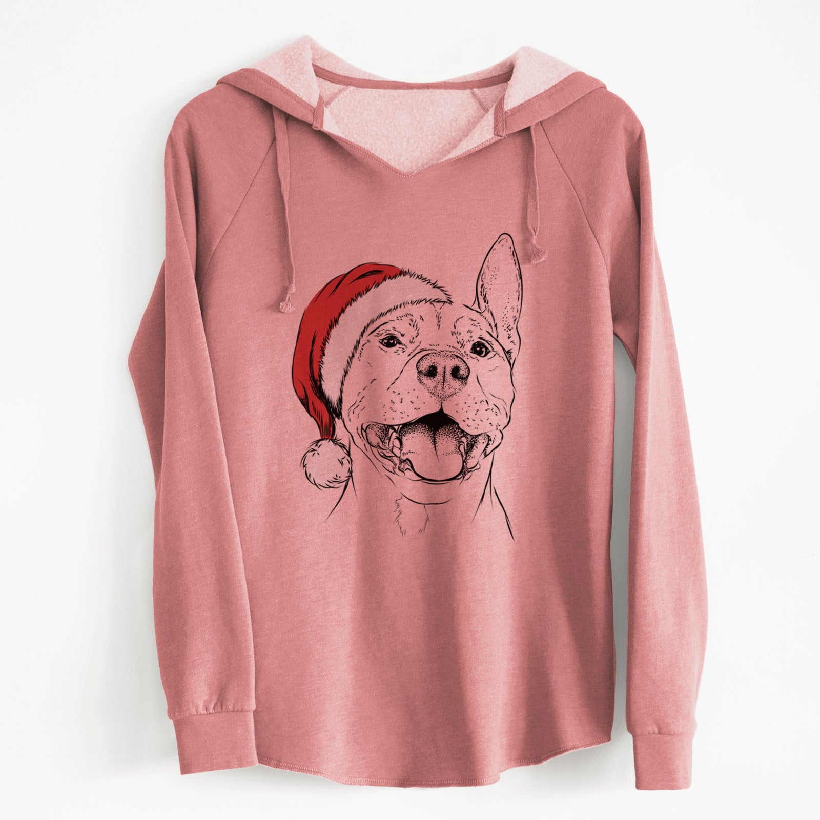 Santa Wally the Pitbull - Cali Wave Hooded Sweatshirt