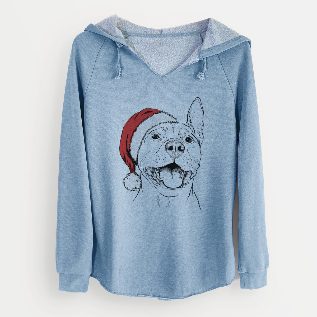 Santa Wally the Pitbull - Cali Wave Hooded Sweatshirt