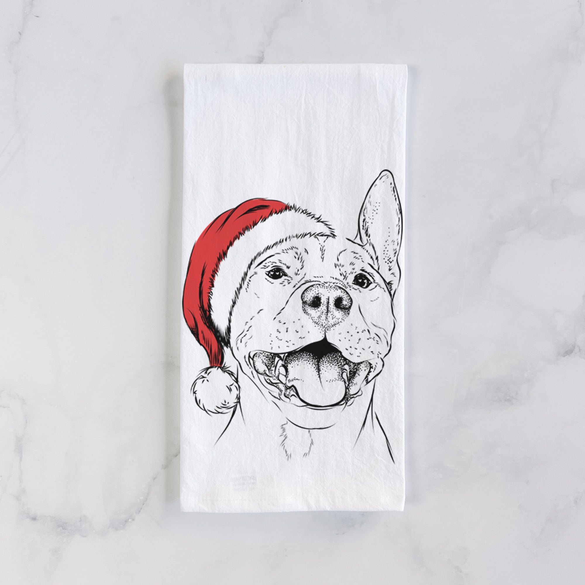 Wally the Pitbull Tea Towel