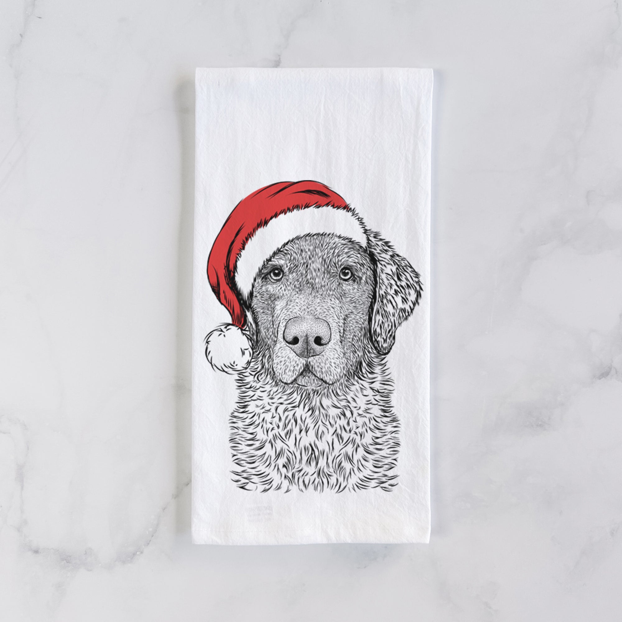 Whiskey the Chocolate Lab Tea Towel