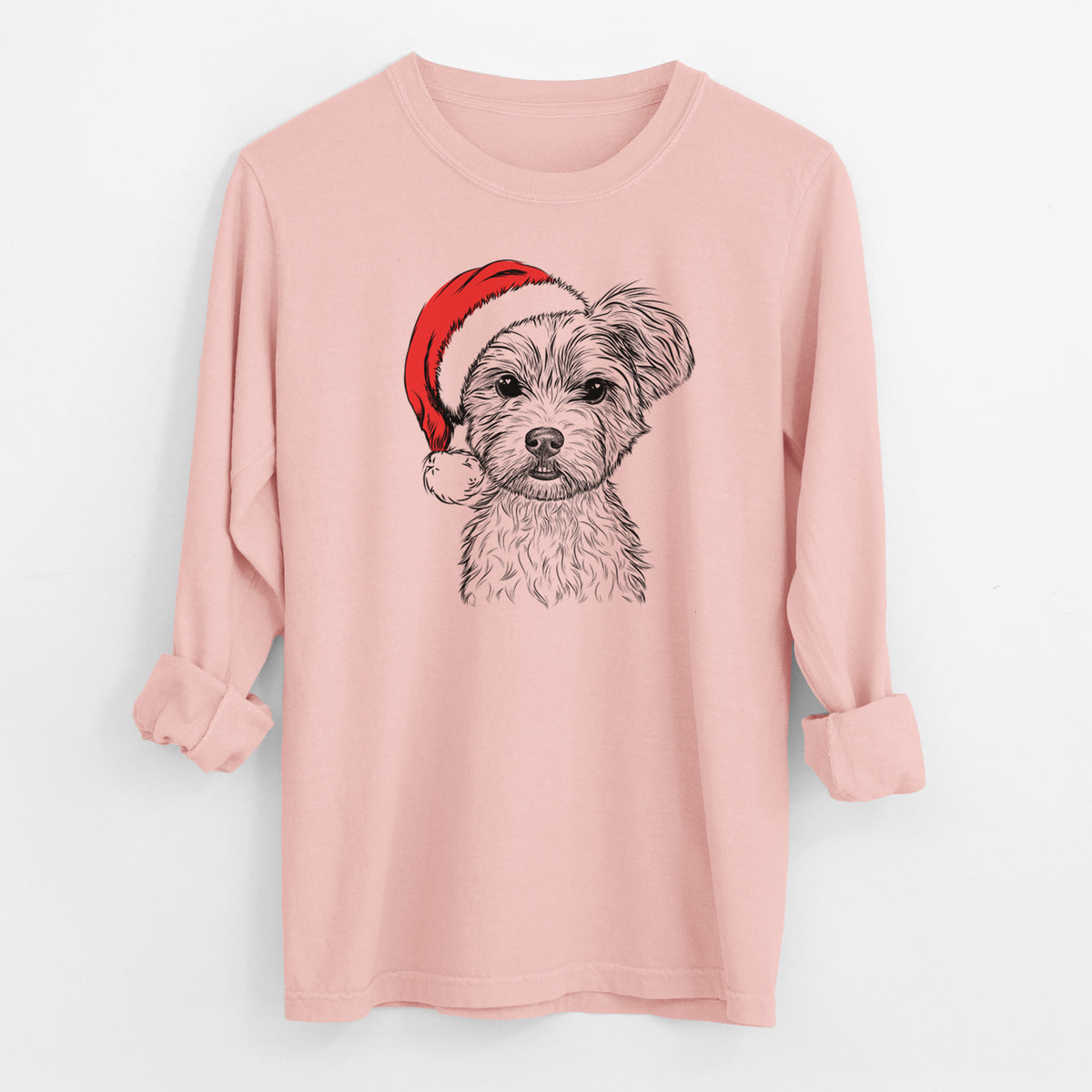 Santa William Mitchell Newman the Yorkshire Terrier - Men's Heavyweight 100% Cotton Long Sleeve