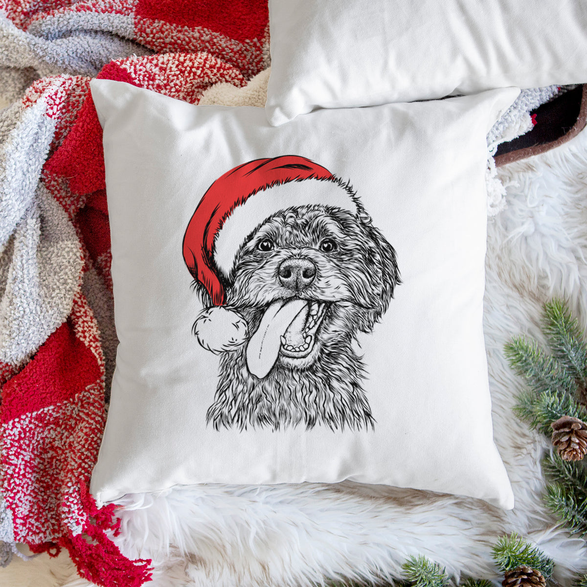 Winnie the Mini Aussiedoodle - Throw Pillow Cover
