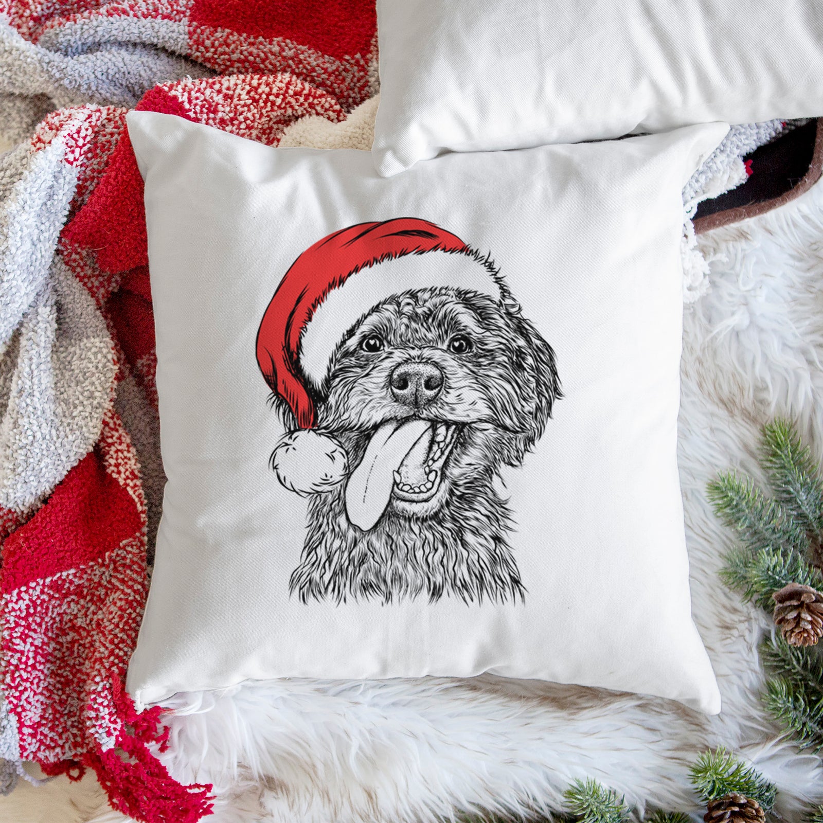 Winnie the Mini Aussiedoodle - Throw Pillow Cover