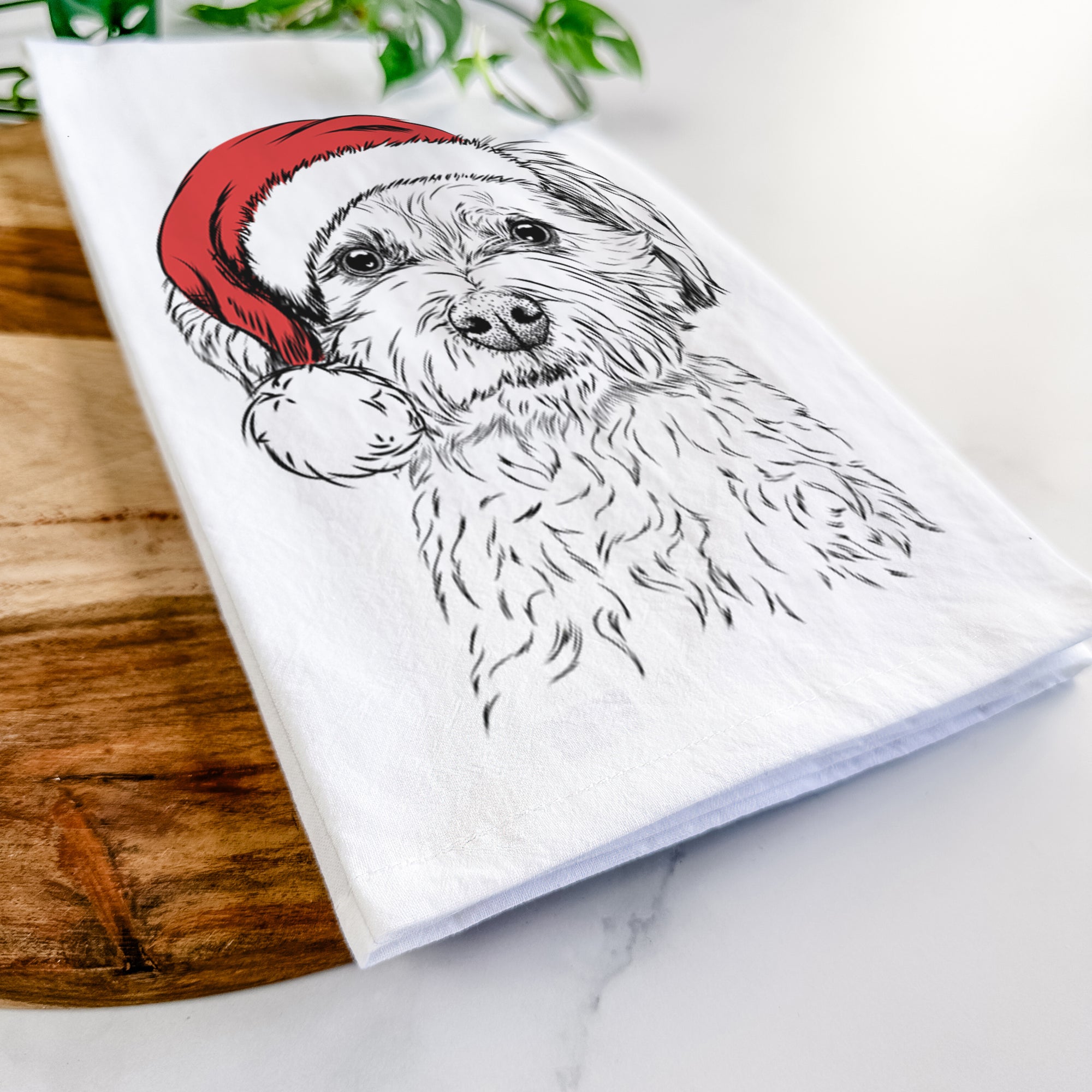 Wyatt the Coton de Tulear Tea Towel