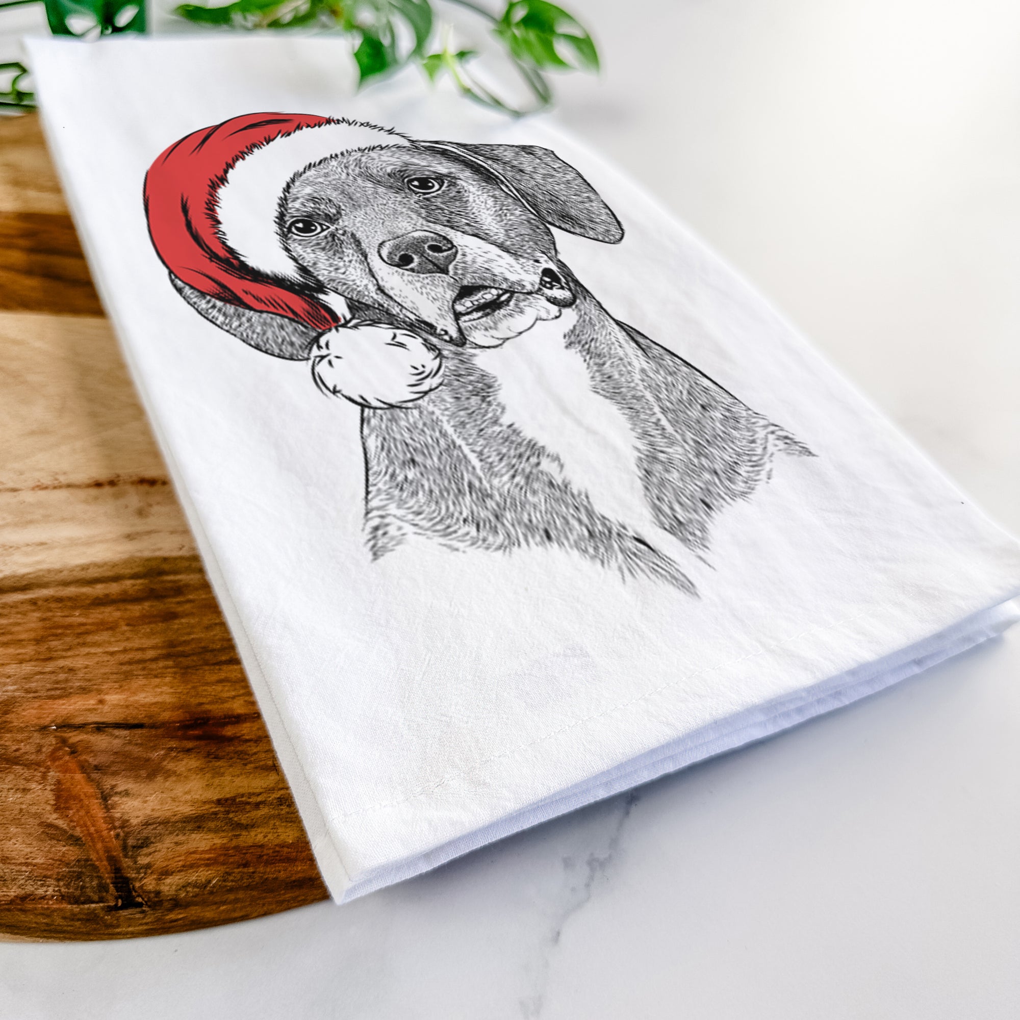 Zeena the Plott Hound Mix Tea Towel