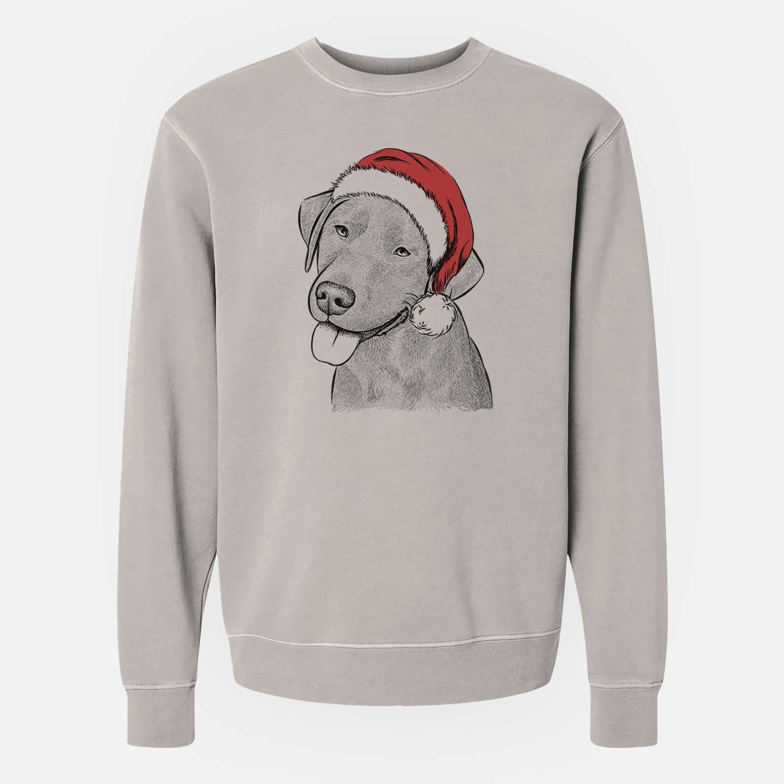 Santa Zeppelin the Black Labrador - Unisex Pigment Dyed Crew Sweatshirt