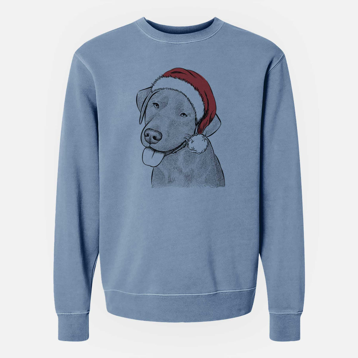 Santa Zeppelin the Black Labrador - Unisex Pigment Dyed Crew Sweatshirt