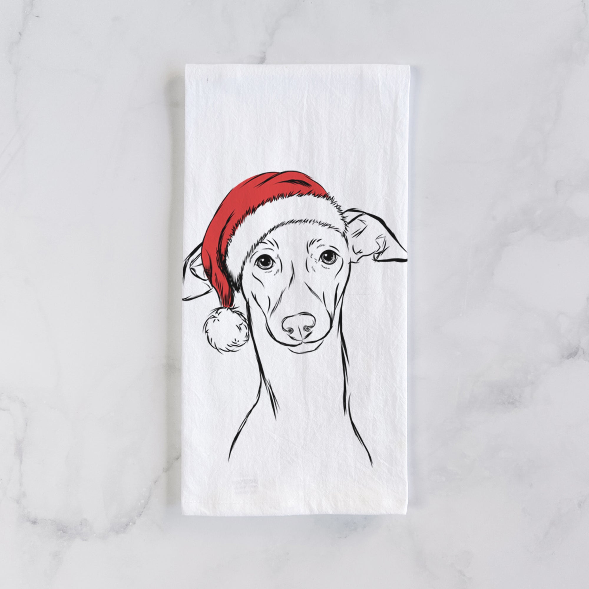 Ziggie the Italian Greyhound Tea Towel