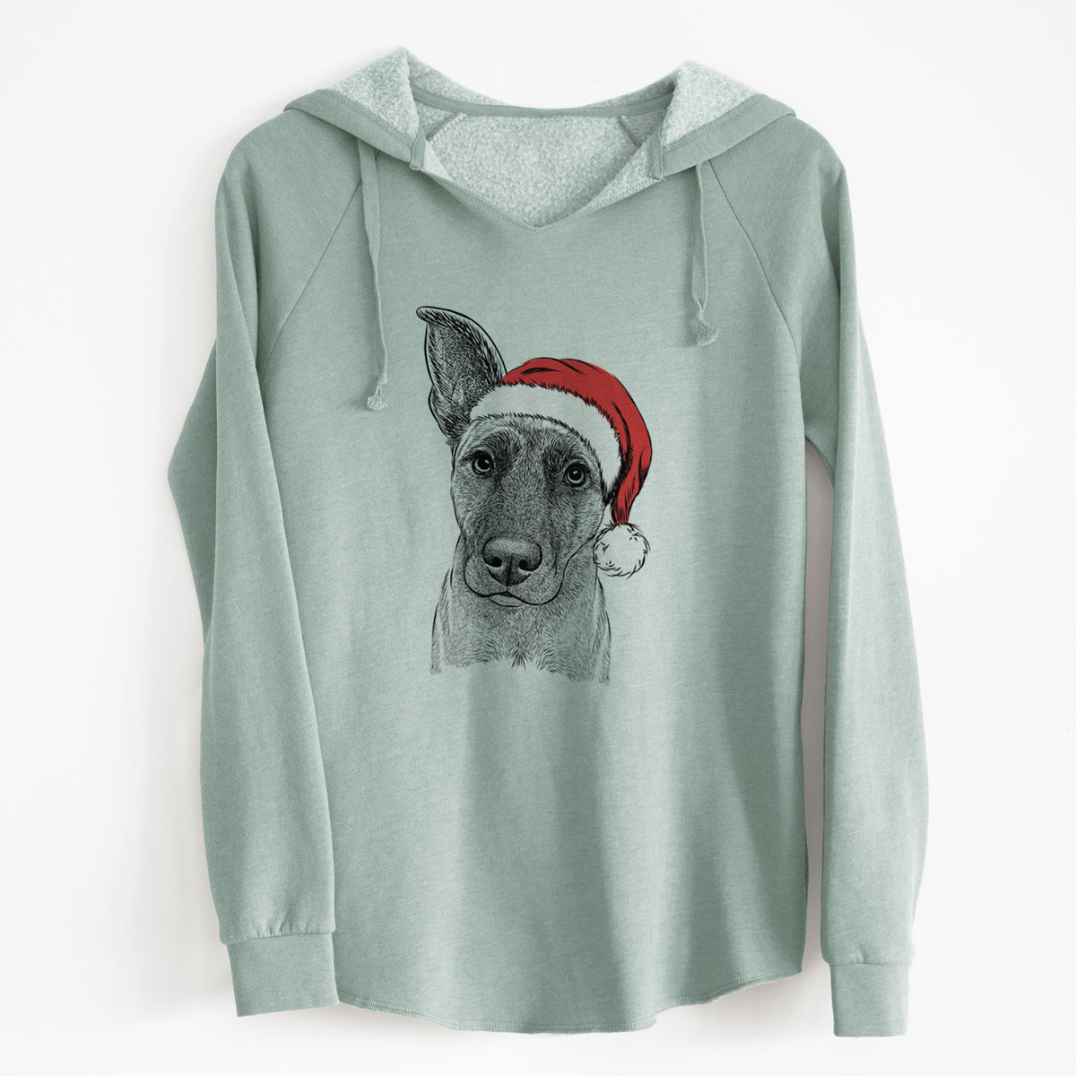 Santa Zoey the Mixed Breed - Cali Wave Hooded Sweatshirt