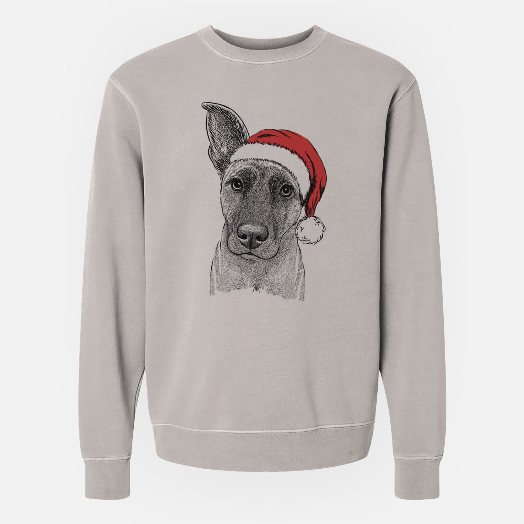 Santa Zoey the Mixed Breed - Unisex Pigment Dyed Crew Sweatshirt