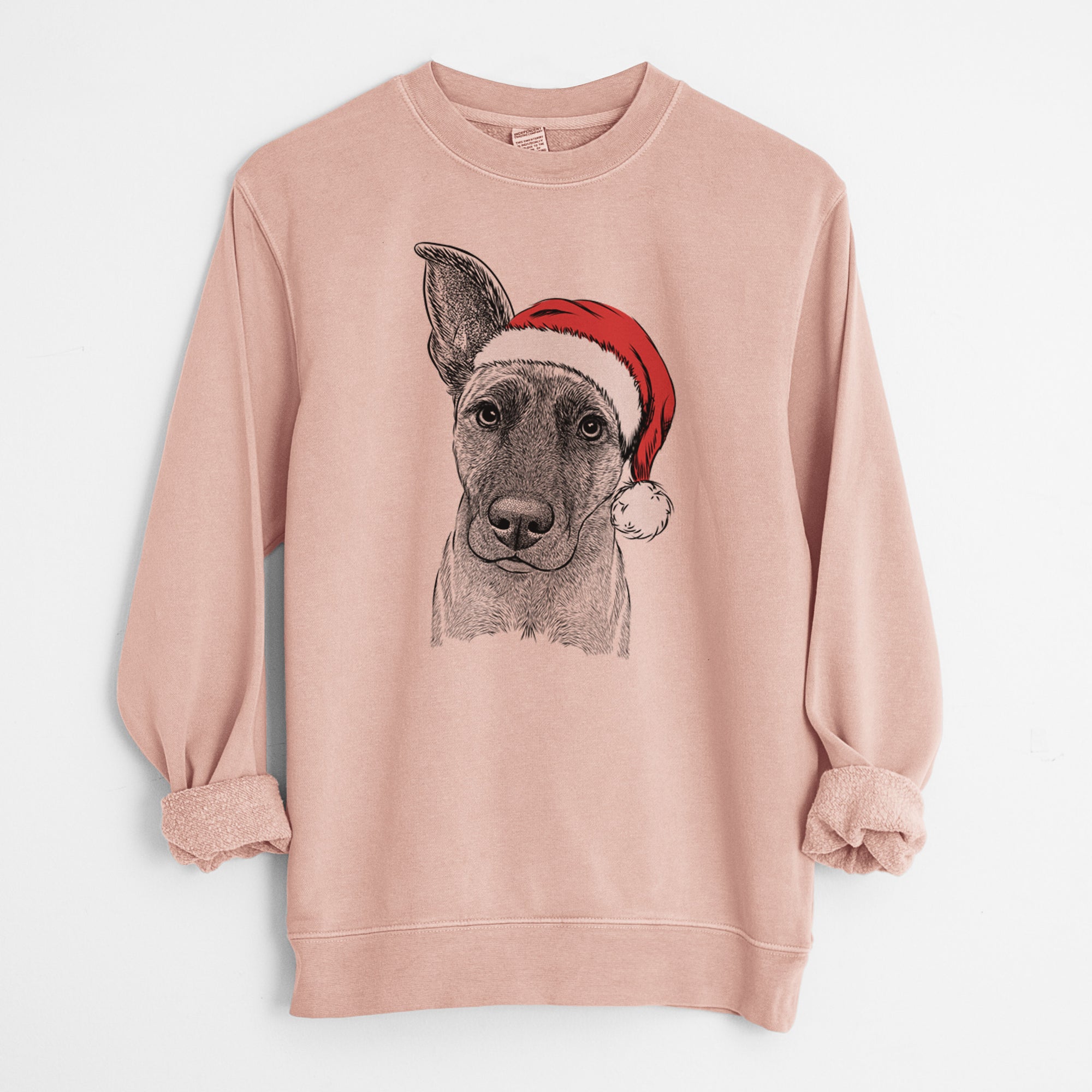 Santa Zoey the Mixed Breed - Unisex Pigment Dyed Crew Sweatshirt