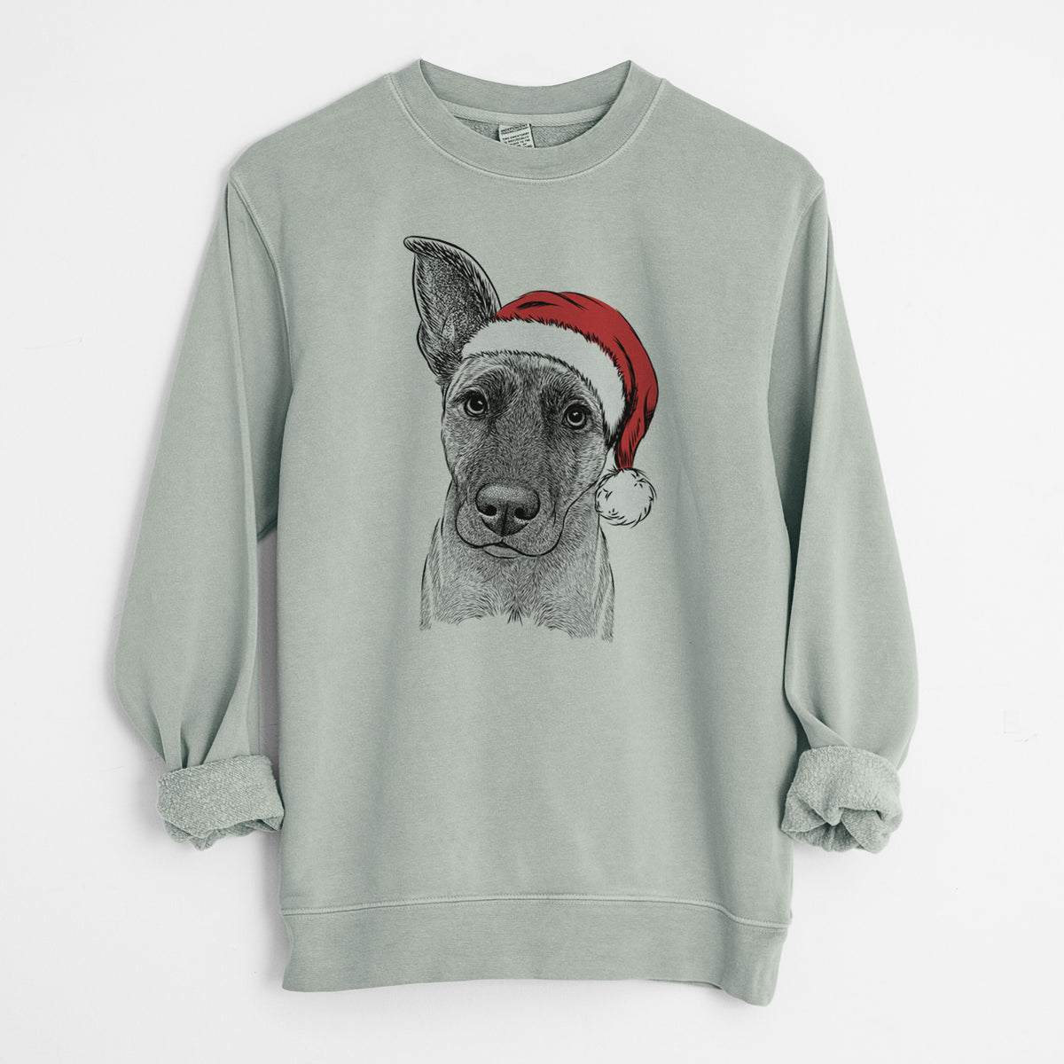 Santa Zoey the Mixed Breed - Unisex Pigment Dyed Crew Sweatshirt