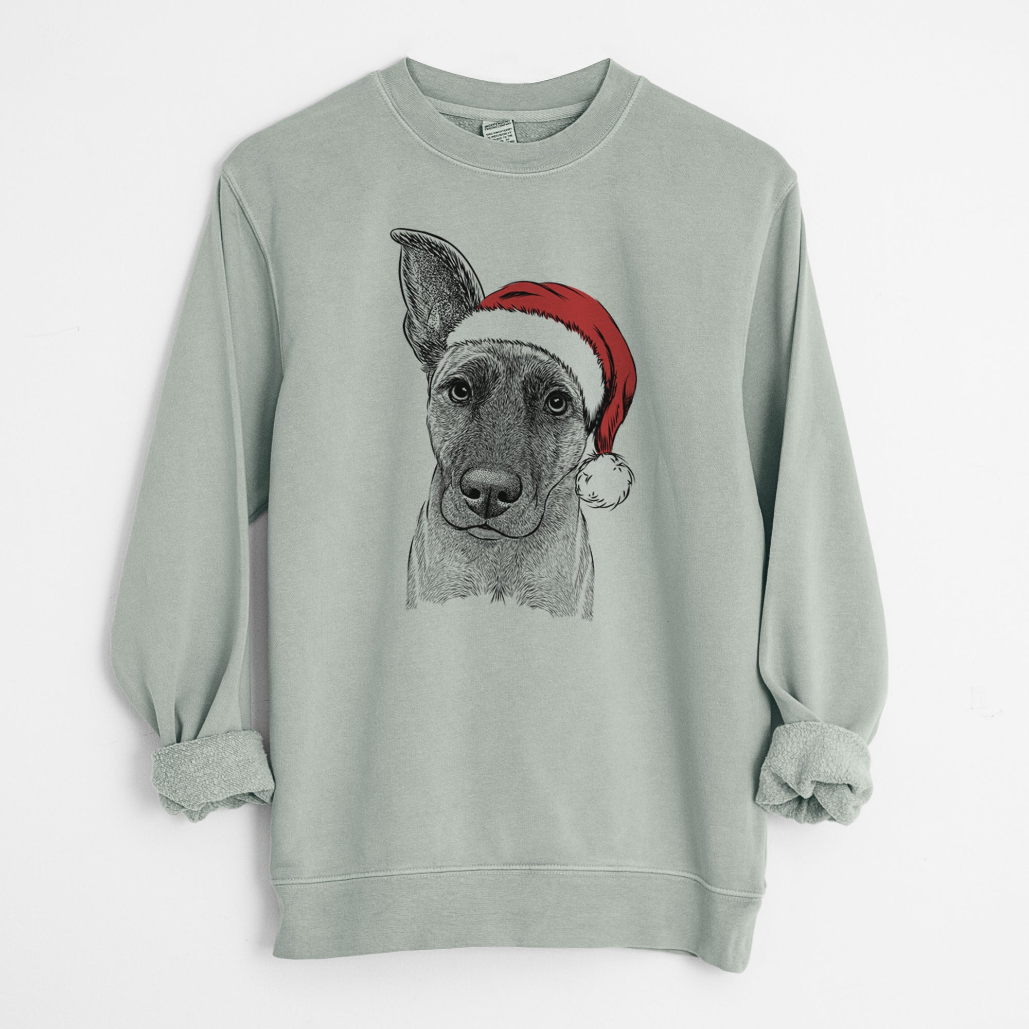 Santa Zoey the Mixed Breed - Unisex Pigment Dyed Crew Sweatshirt