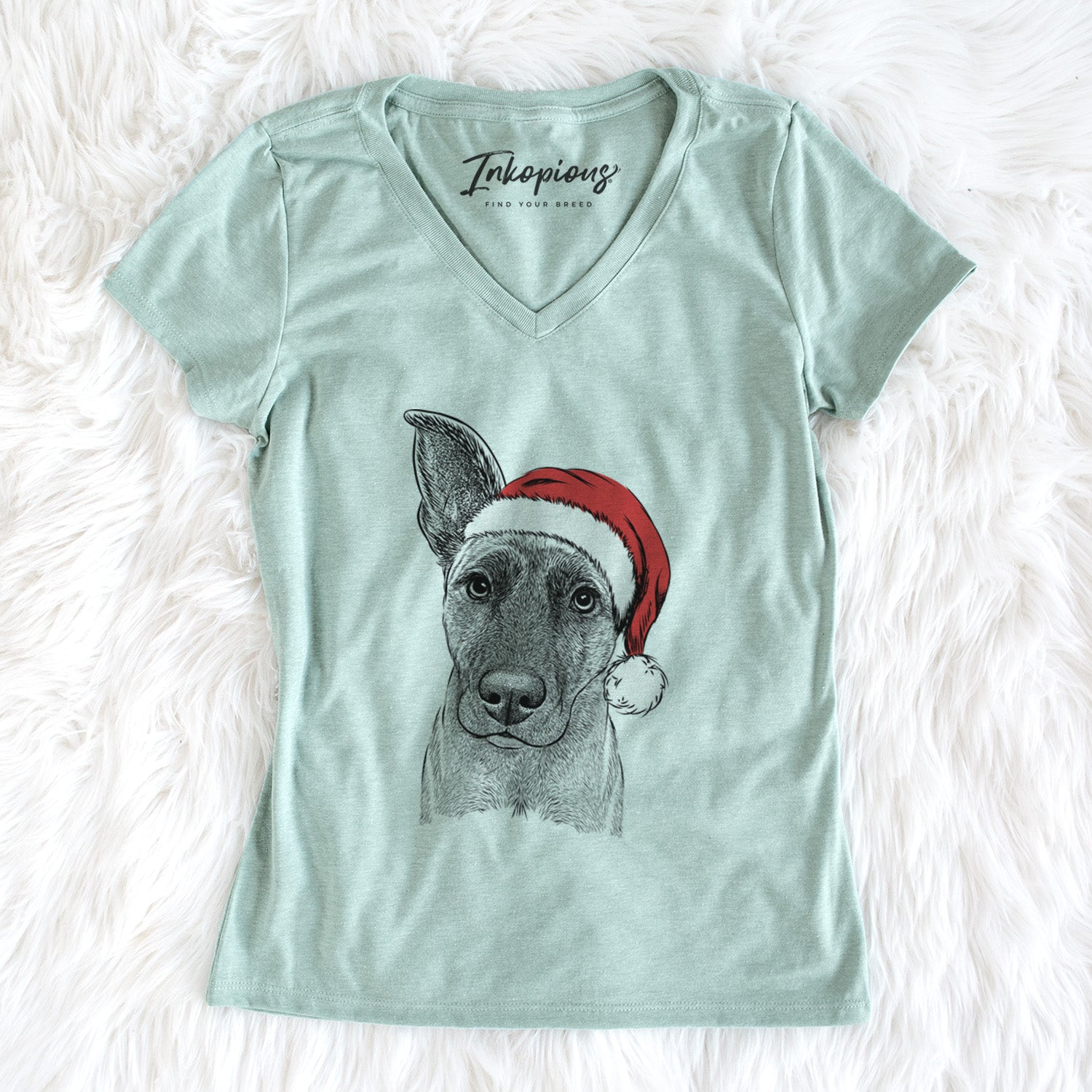 Santa Zoey the Mixed Breed - Women's Perfect V-neck Shirt