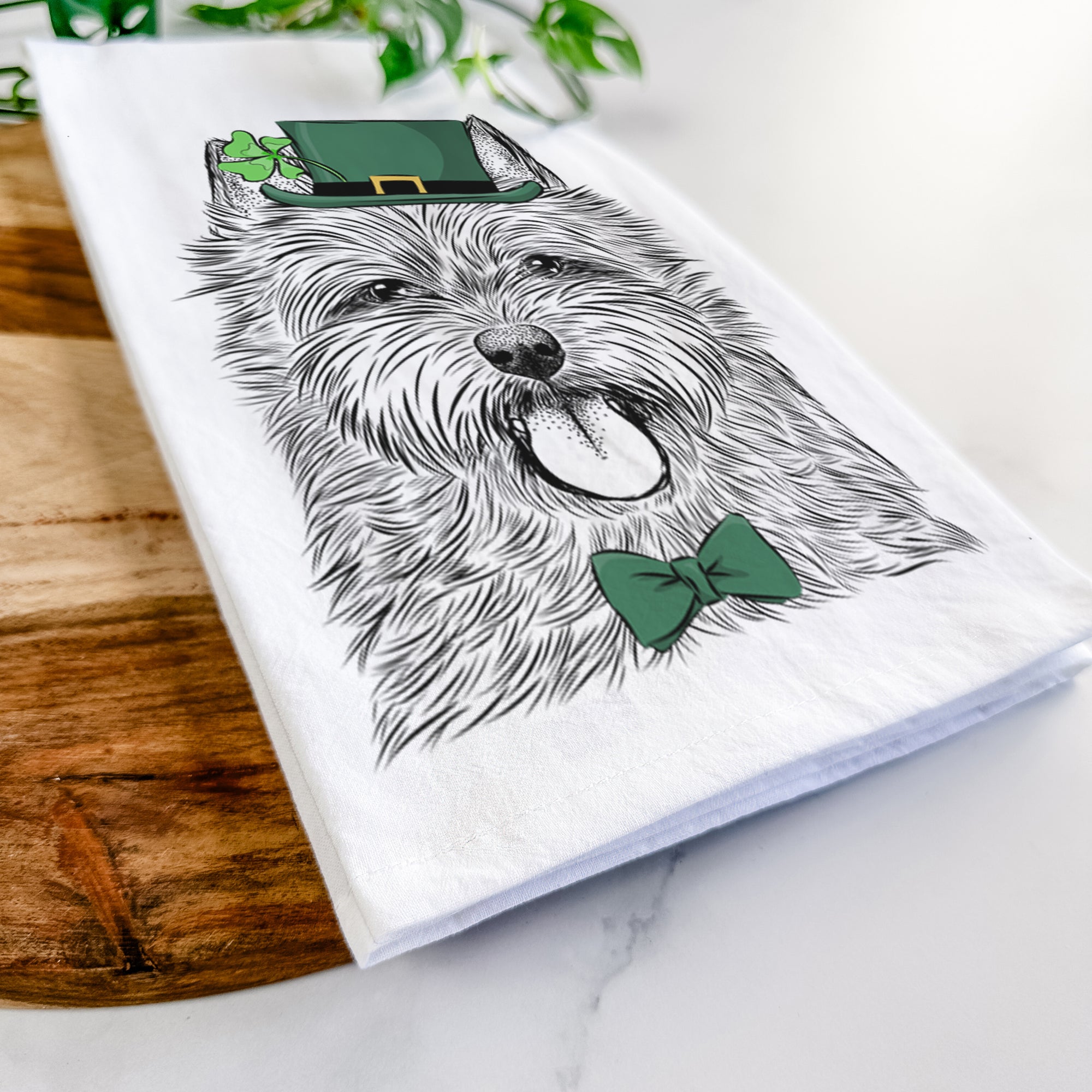 Alfie the Norwich Terrier Tea Towel