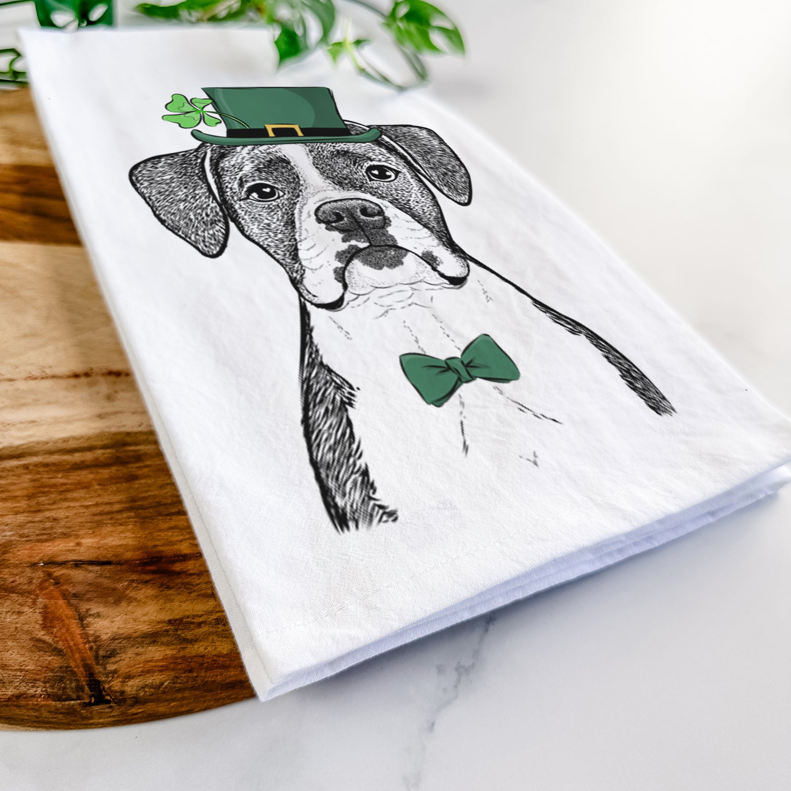 Annie the Boxer Tea Towel