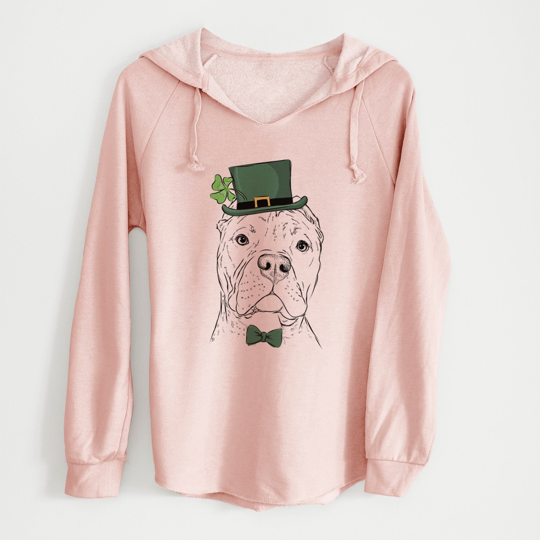 St. Patrick's Bam Bam the Pitbull - Cali Wave Hooded Sweatshirt