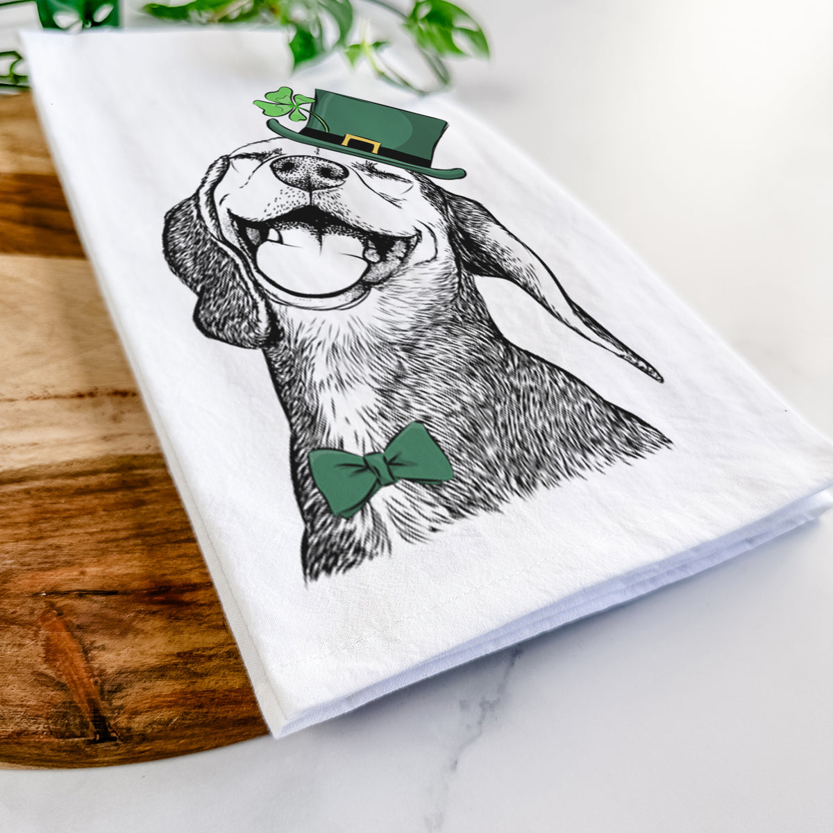 Belle the Hound Mix Tea Towel
