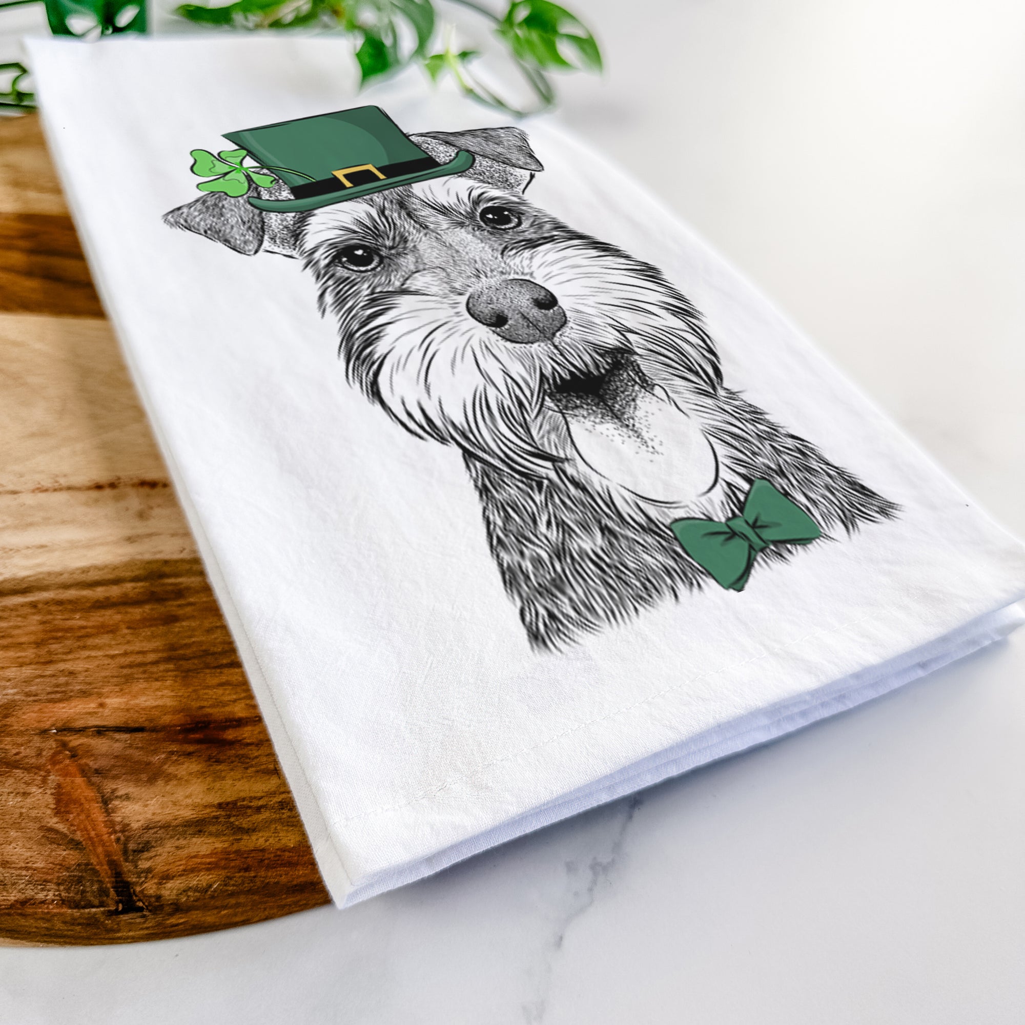 Bernadette the Mini Schnauzer Tea Towel