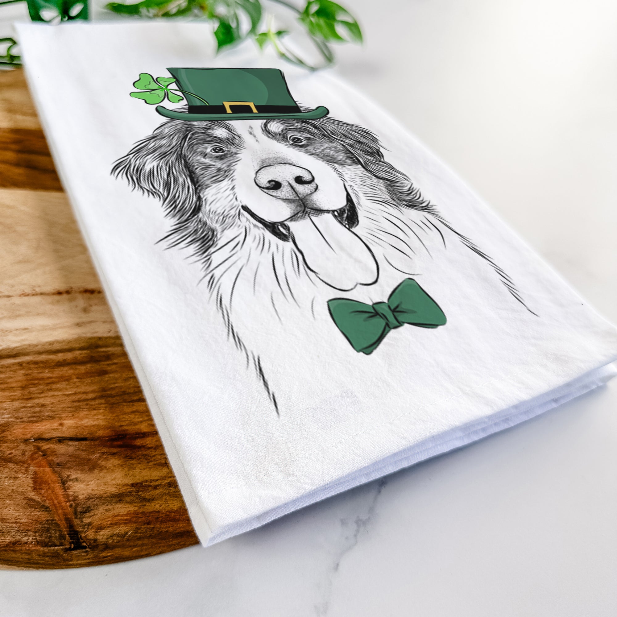 Blaze the Bernese Mountain Dog Tea Towel