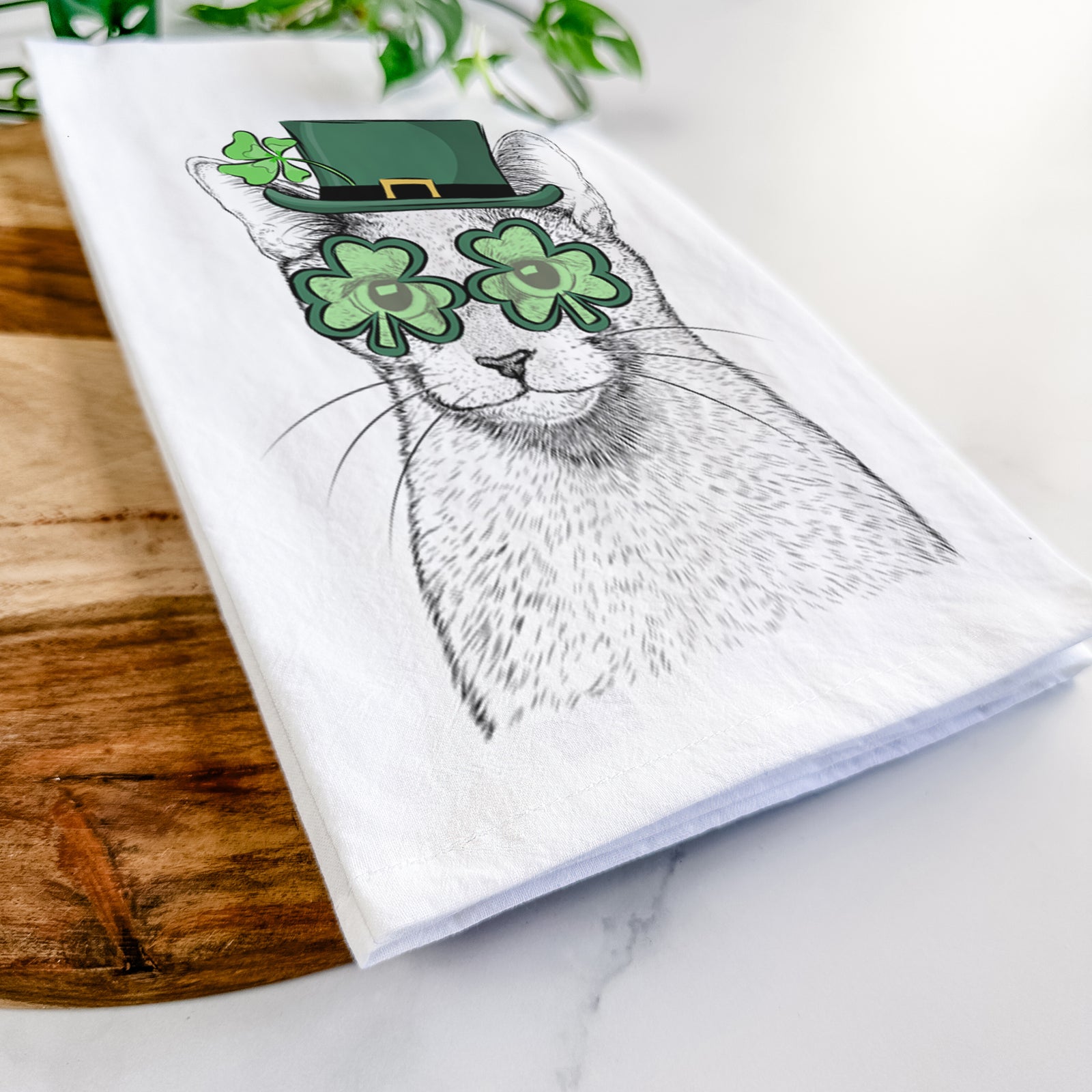 Blue the Russsian Blue Cat Tea Towel