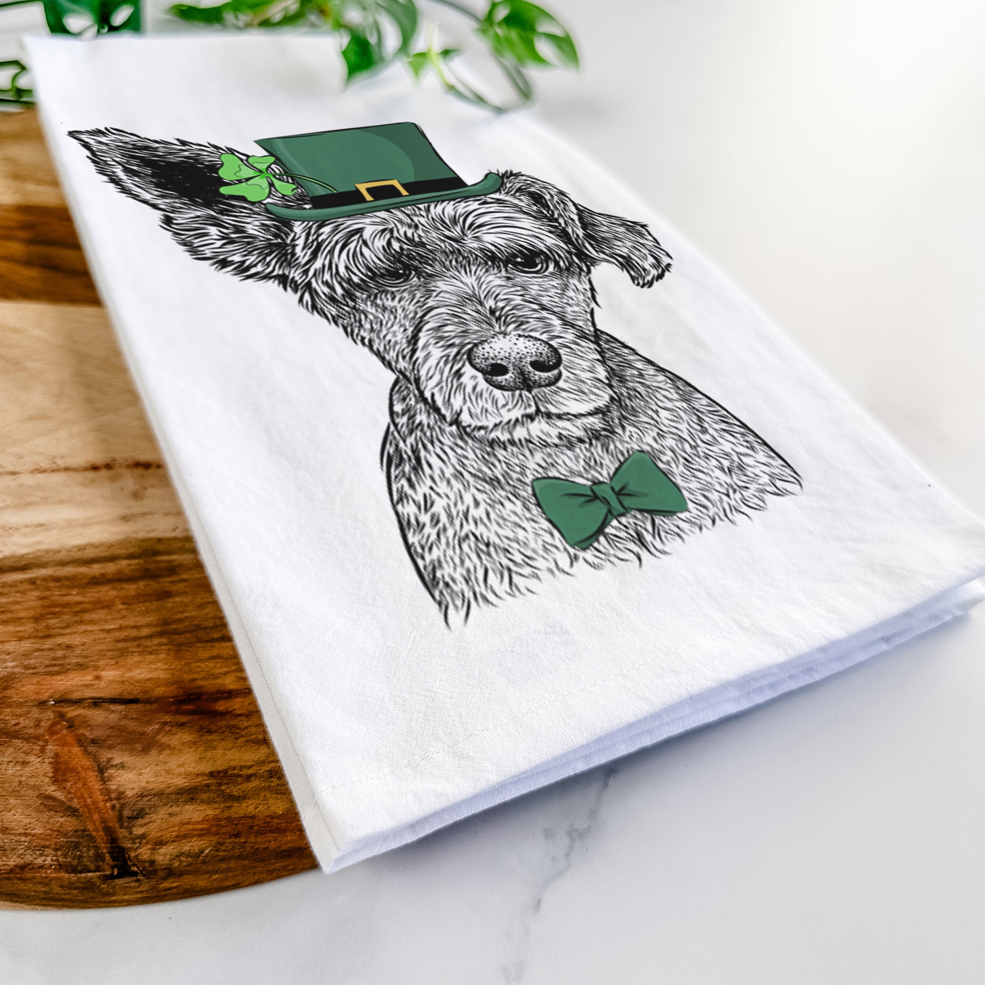 Boodles the Schnauzer Mix Tea Towel