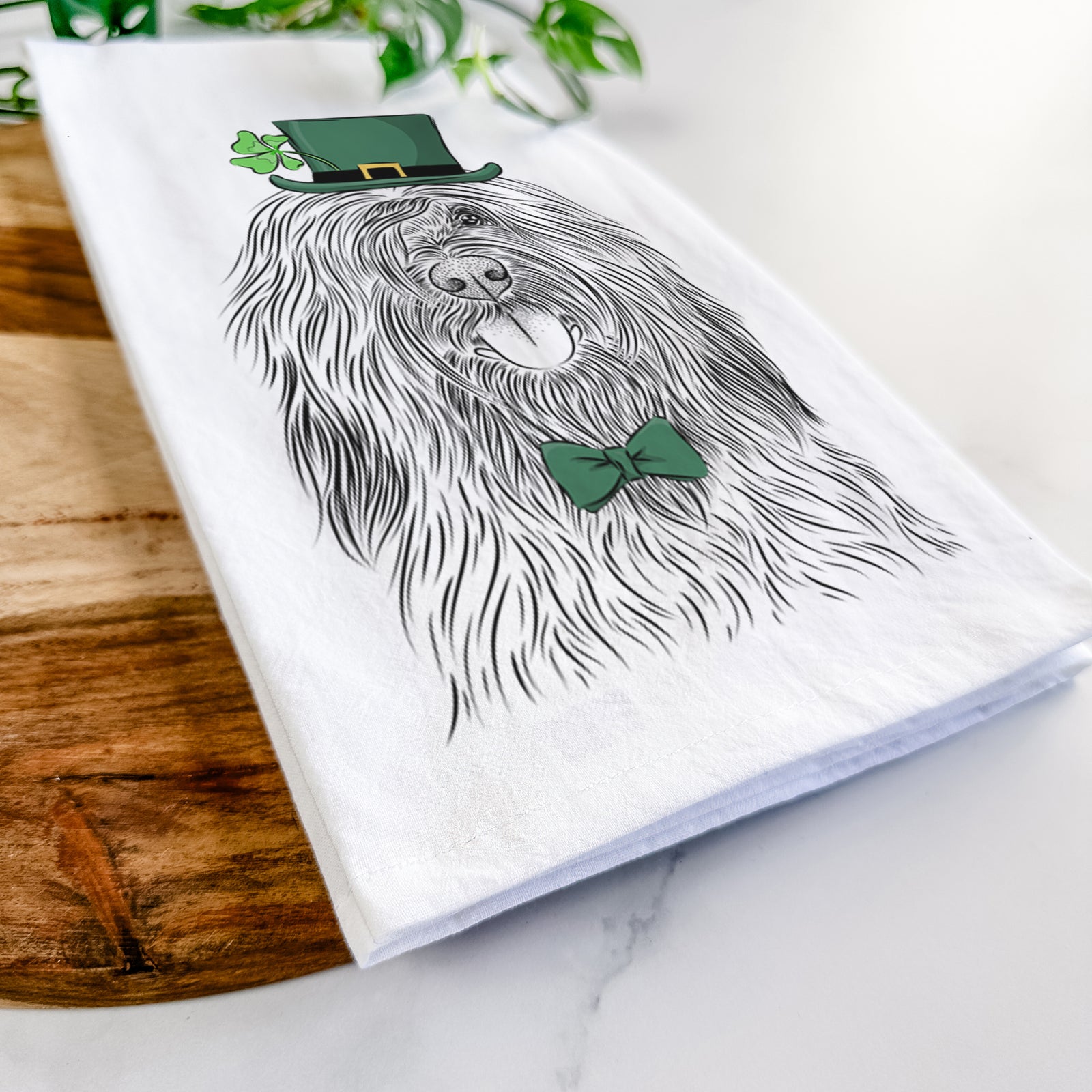 Bundy the Briard Tea Towel