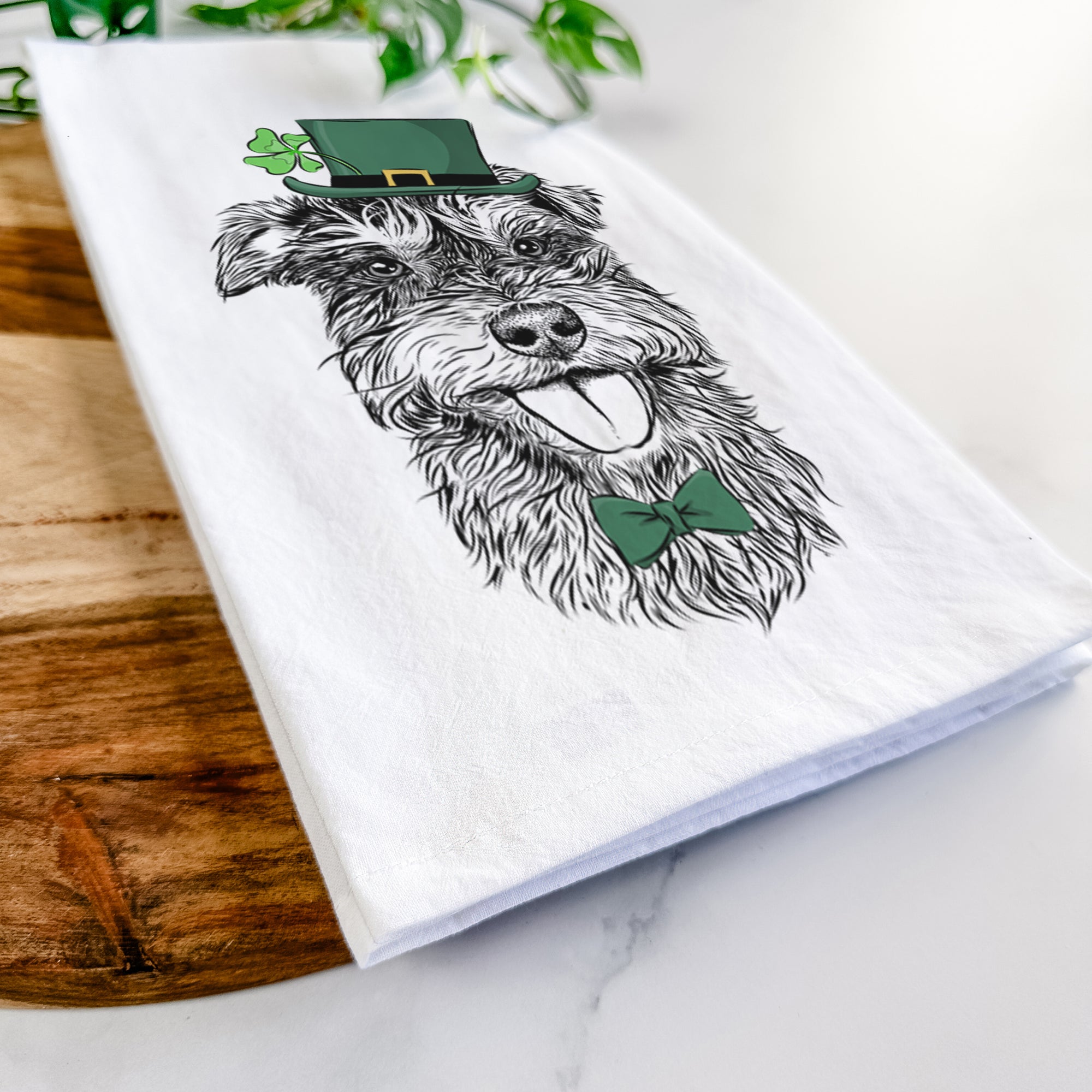 Buster the Schnoodle Tea Towel