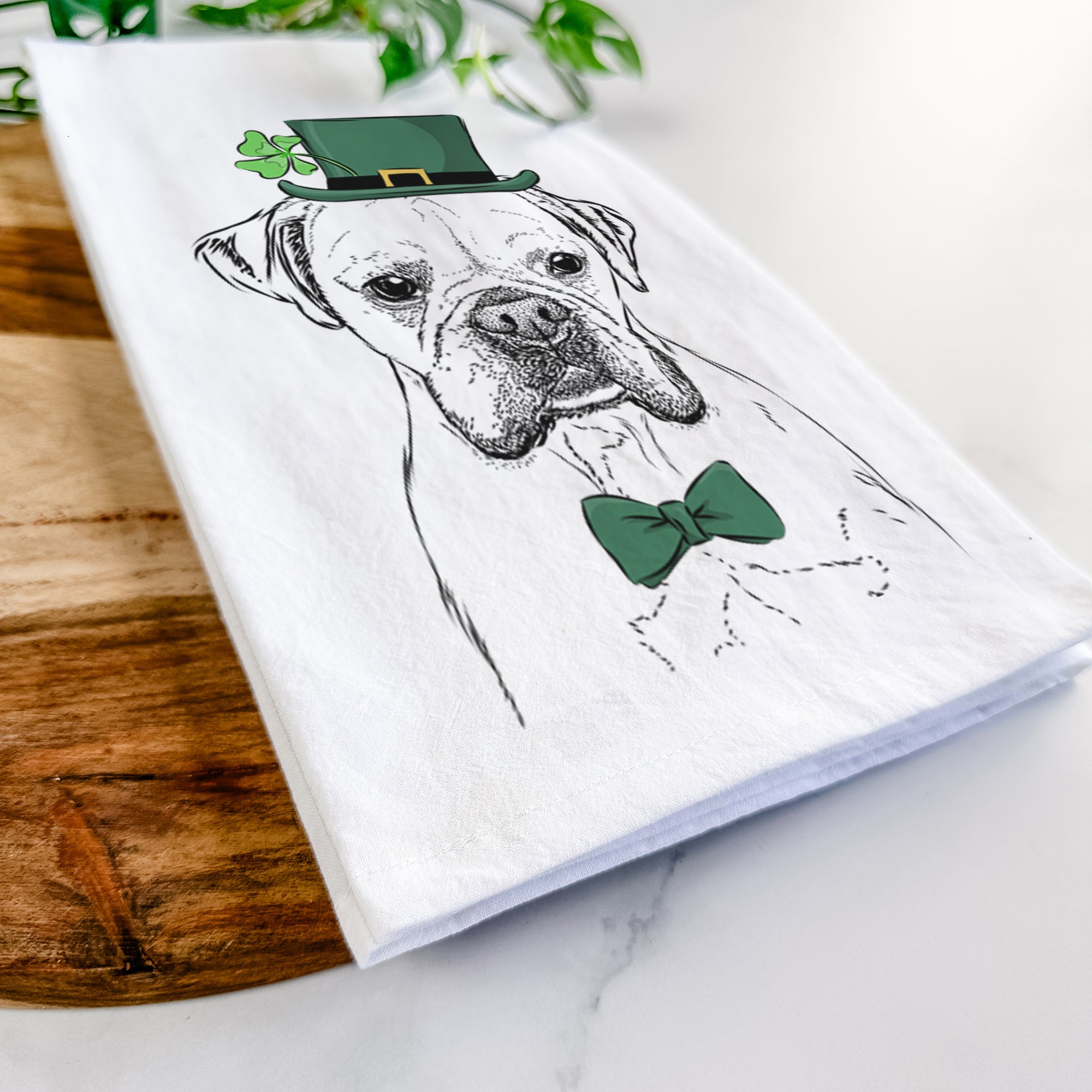 Champion Bentley the Boxer Tea Towel