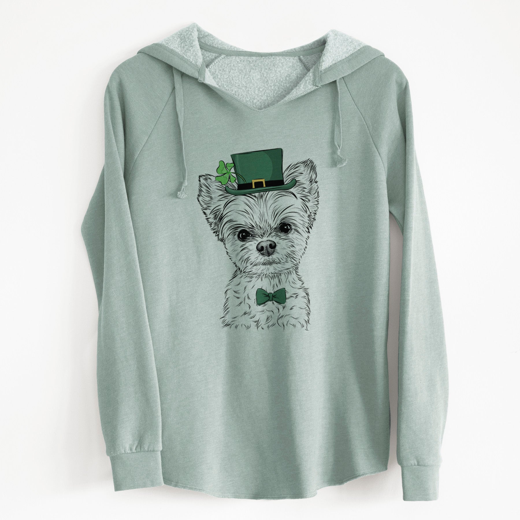 St. Patrick's Chance the Yapper the Yorkshire Terrier - Cali Wave Hooded Sweatshirt