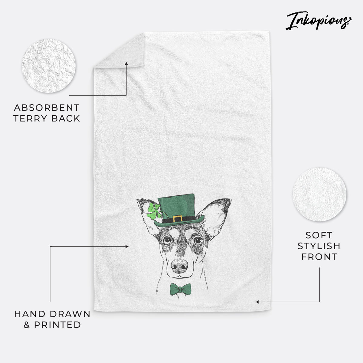 Chloe the Doxie Mix Premium Hand Towel