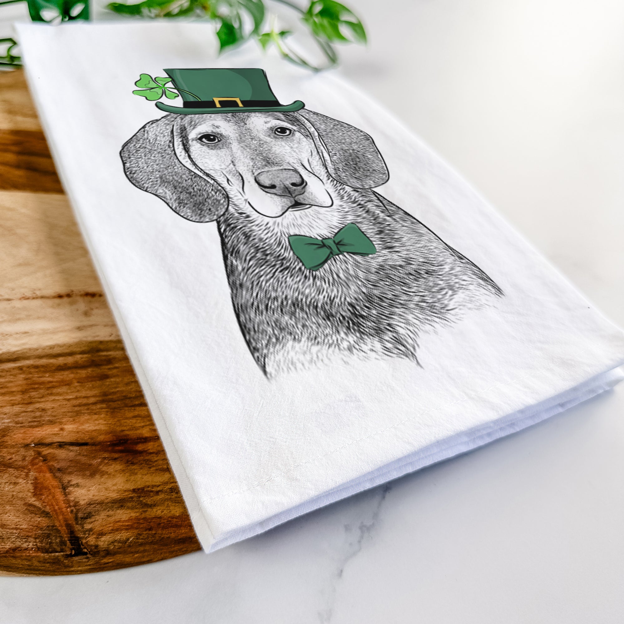 Daisy the Hound Mix Tea Towel