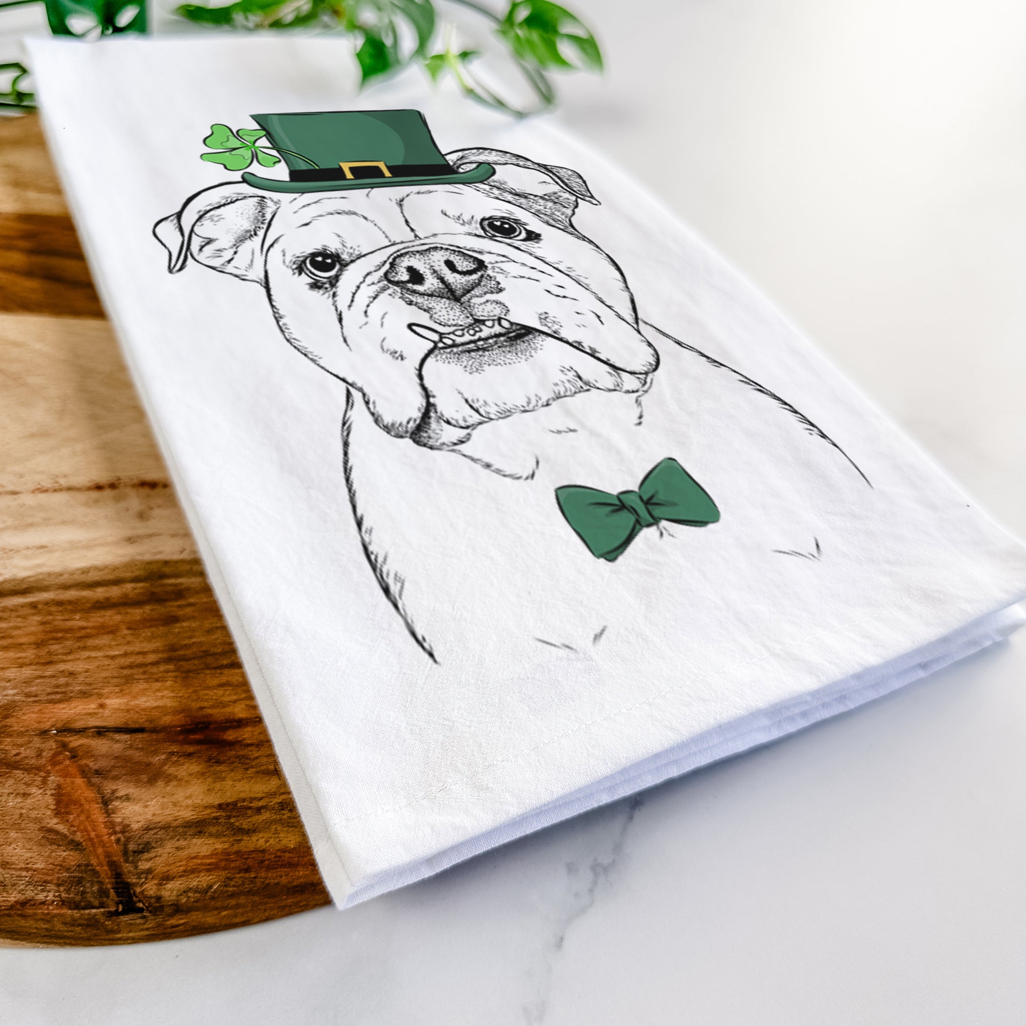 Dazy the English Bulldog Tea Towel