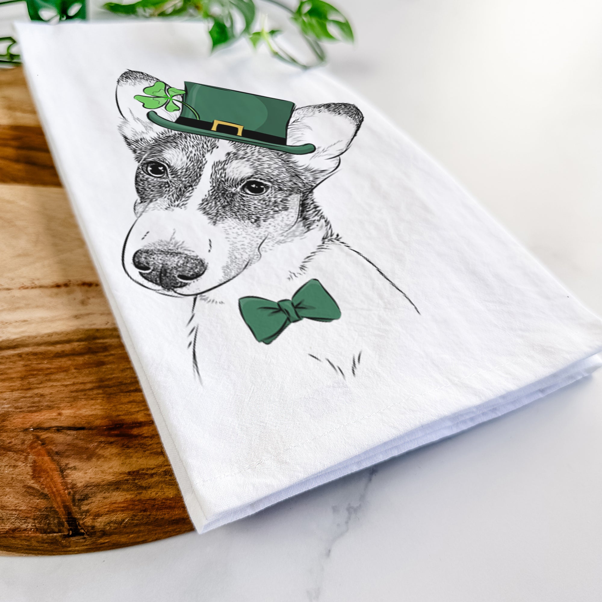 Dexter the Corgi Tea Towel