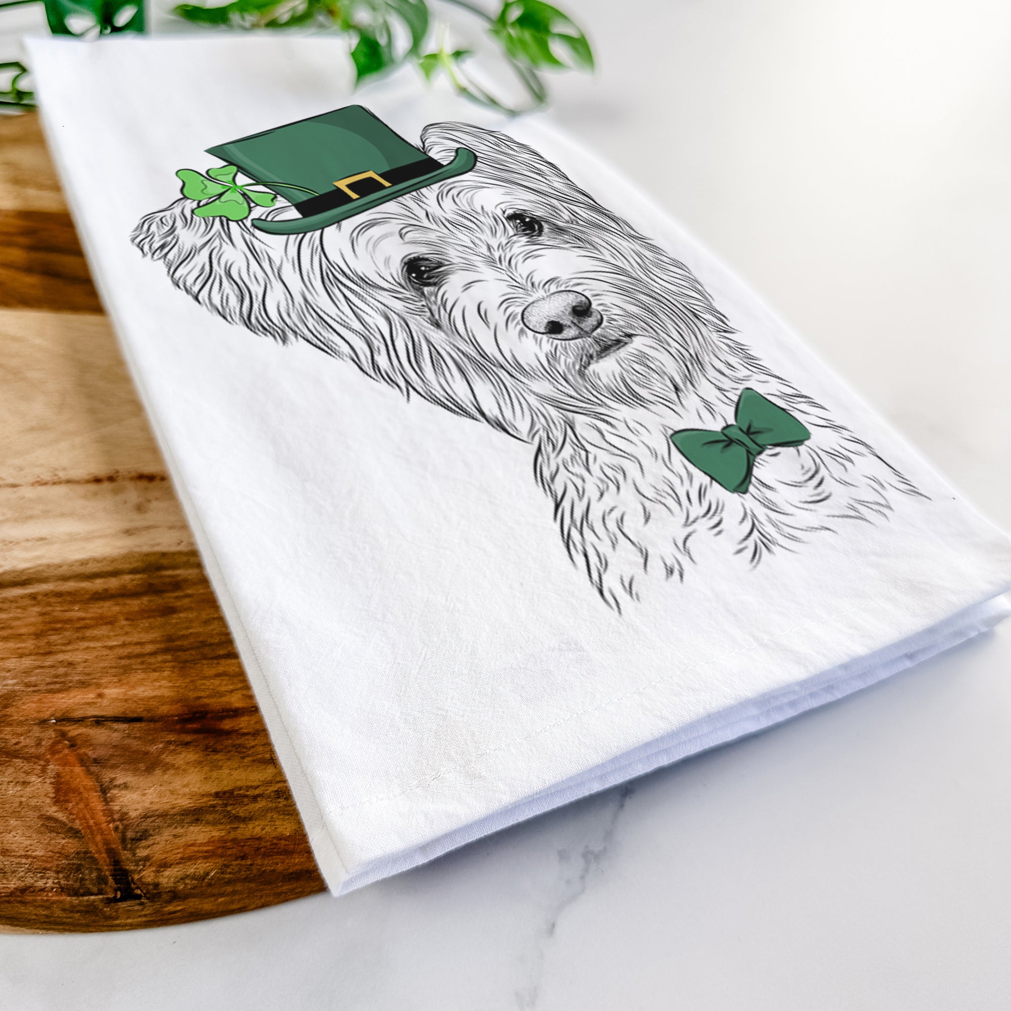 Dexter the Terrier Mix Tea Towel