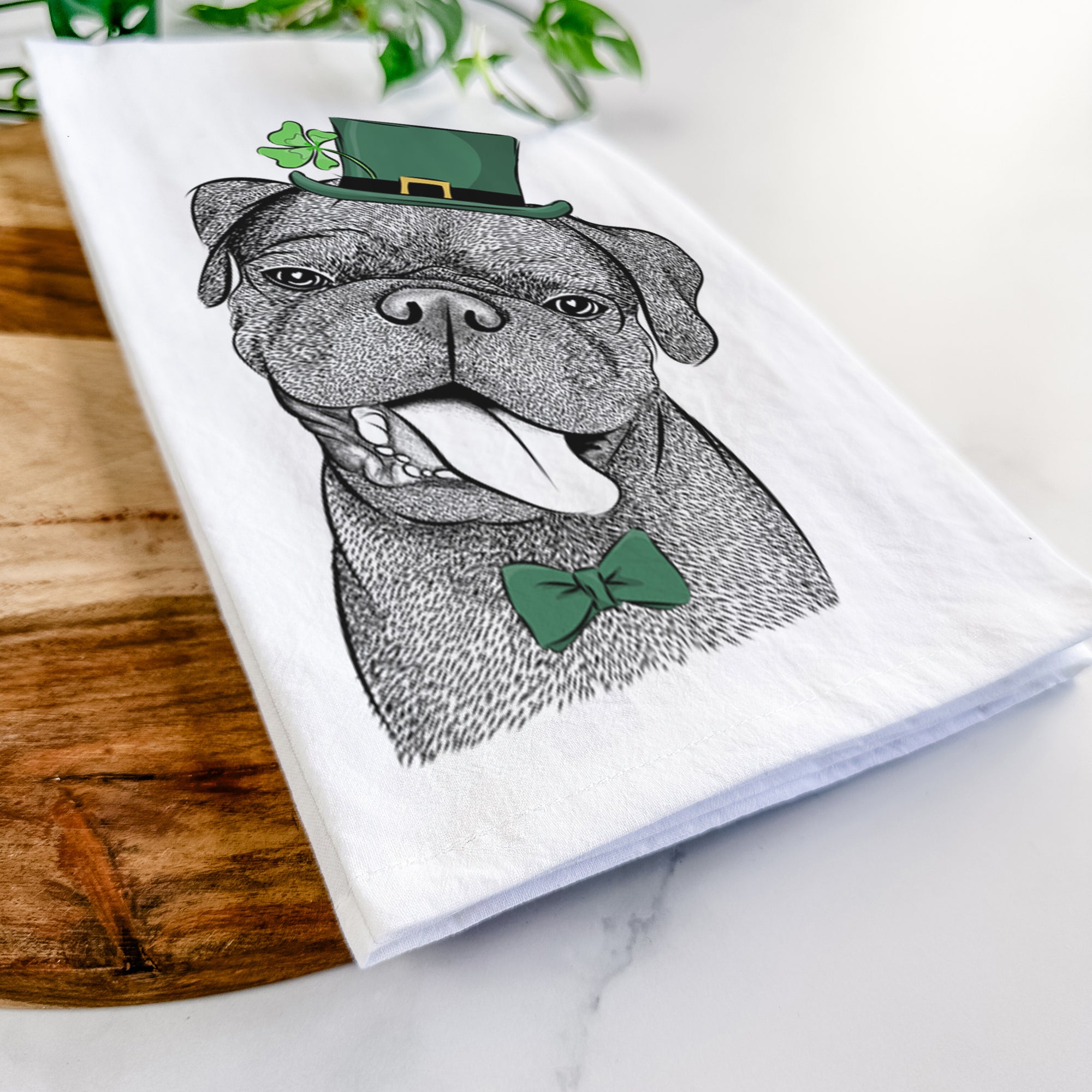 Dudley Danger the Pug Tea Towel