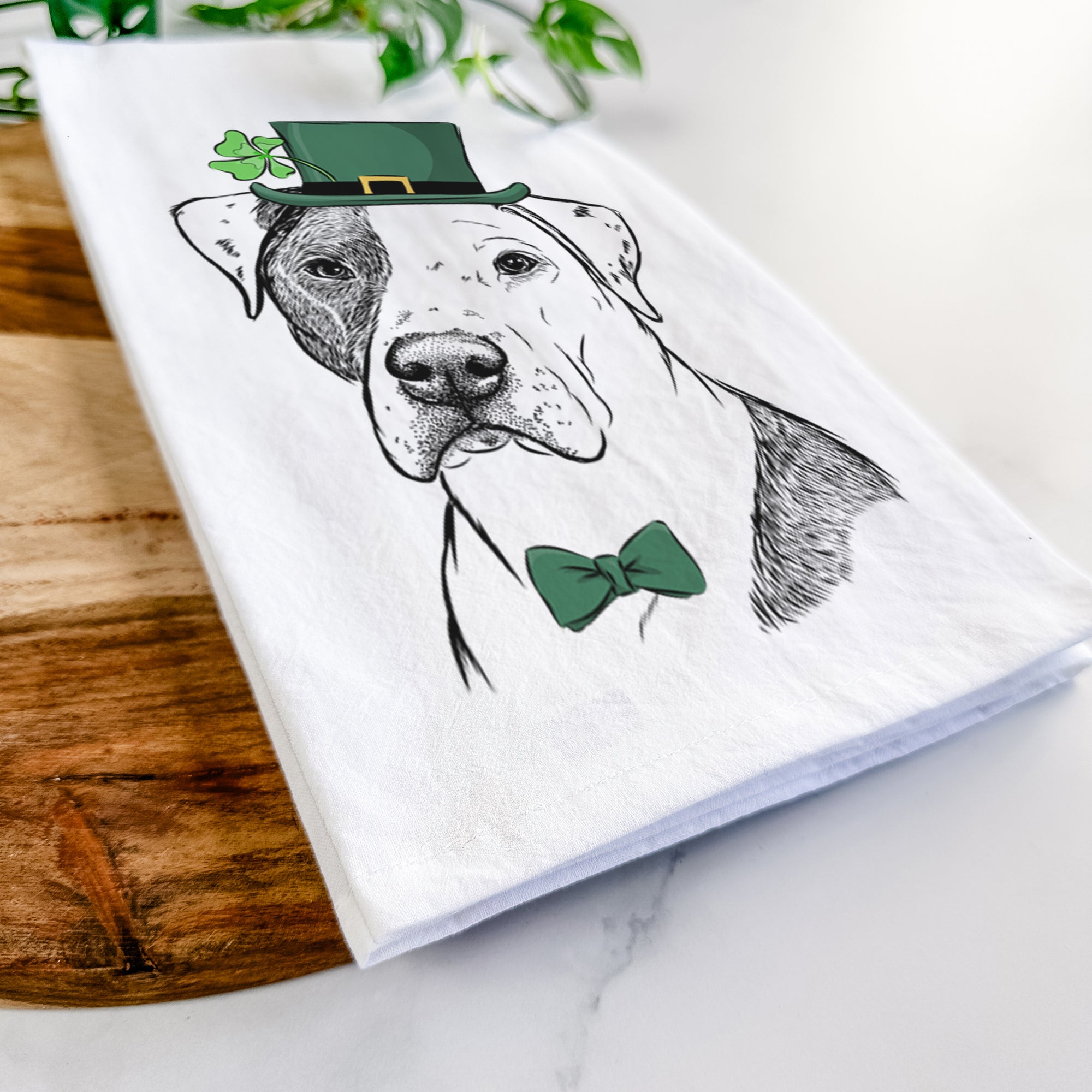 Duke the American Staffordshire Terrier Mix Tea Towel